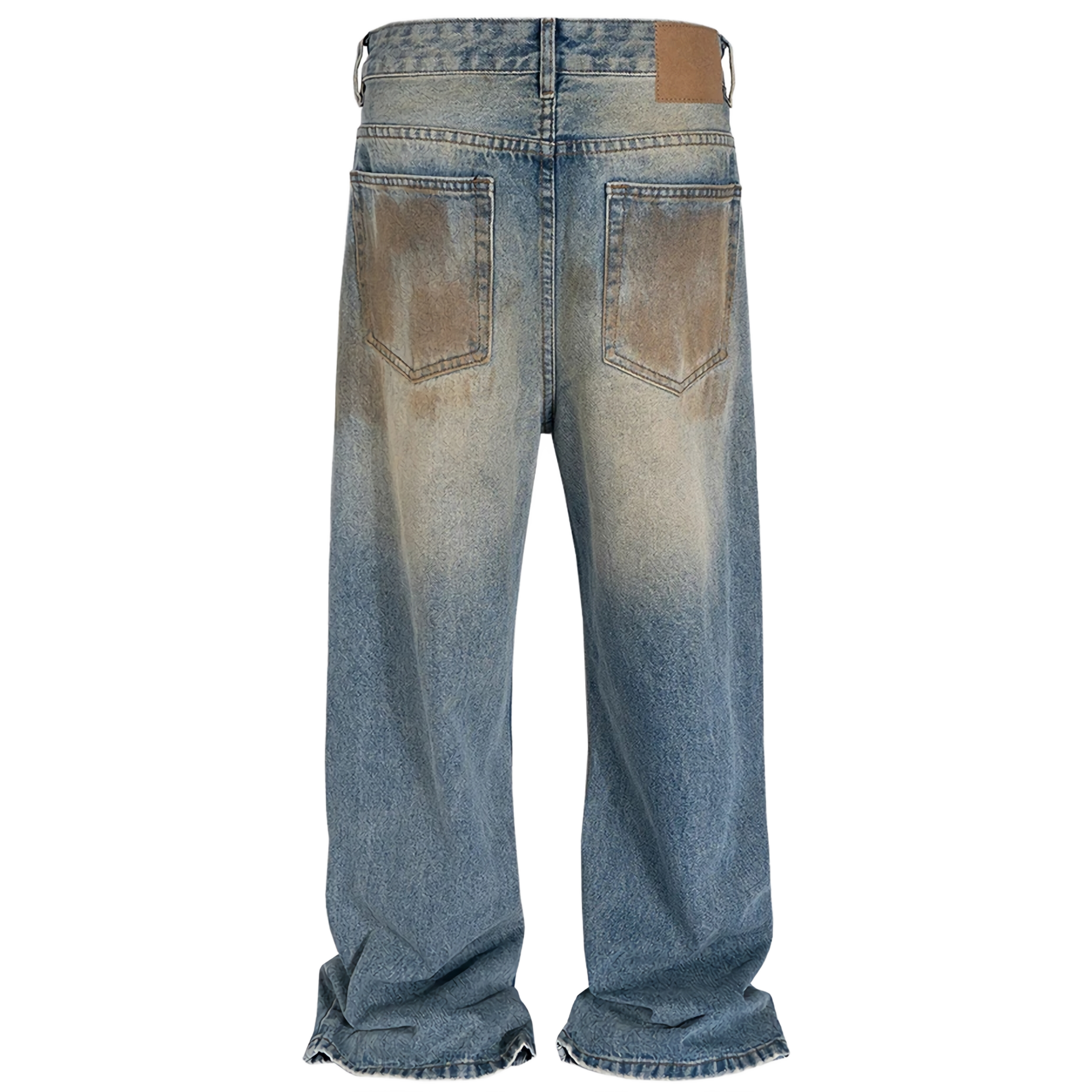 Jeans de mezclilla angustiados