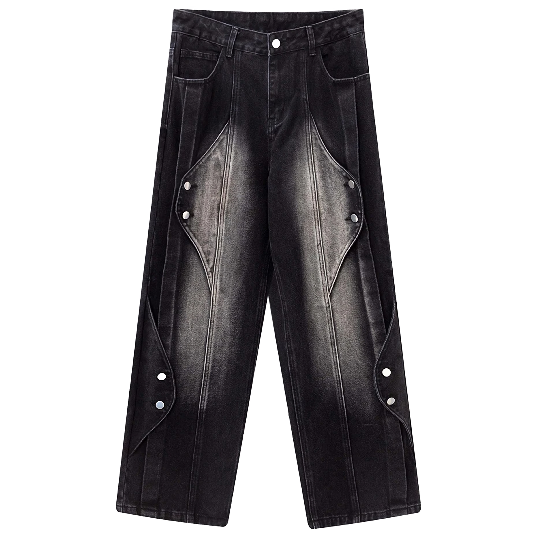 Jeans de mezclilla de mosaico ecléctico