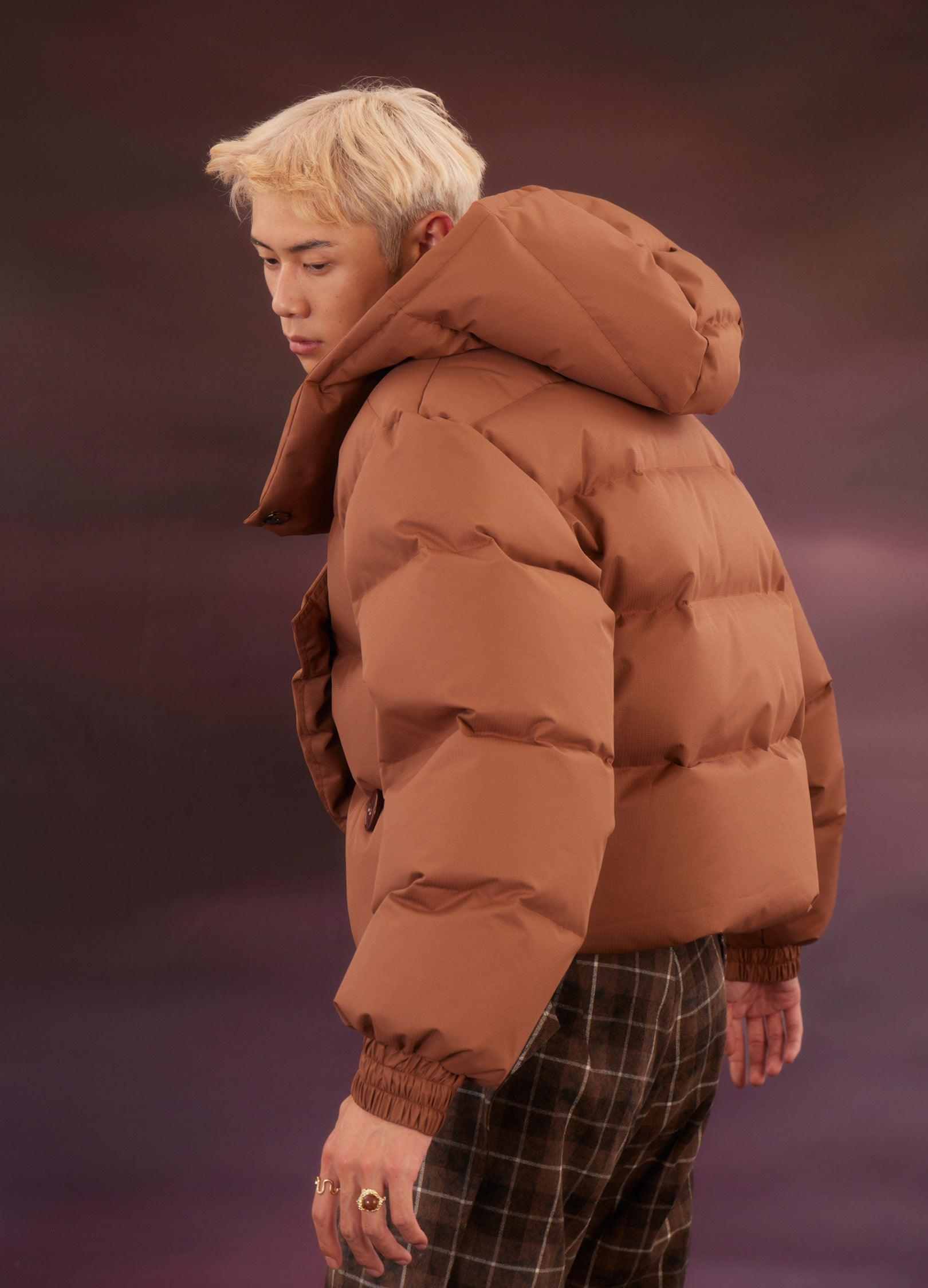 Puffy Almond Cropped Down Jacket - chiclara