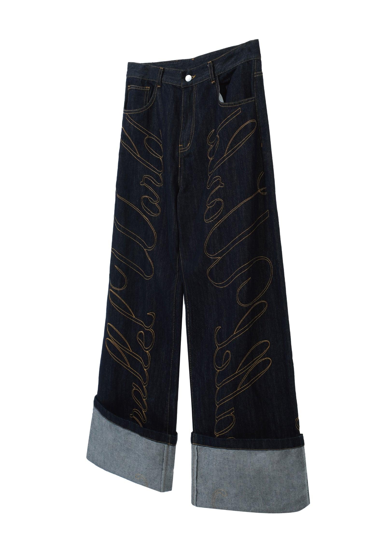 Parallel World Calligraphy Denim - chiclara