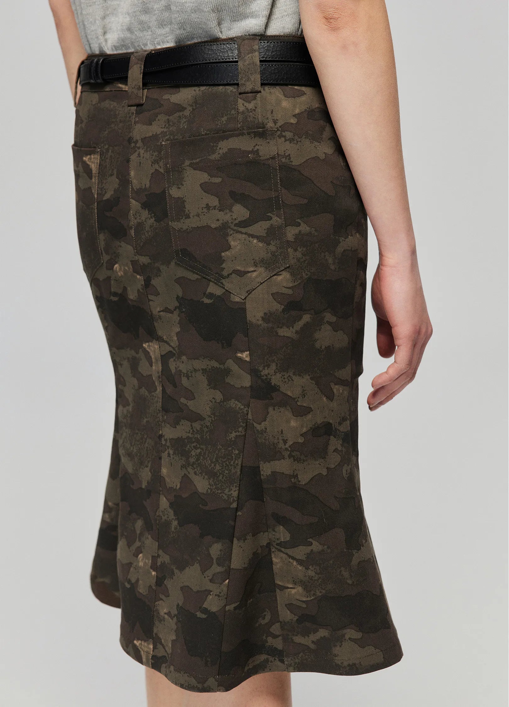 Jupe sirène à imprimé camouflage