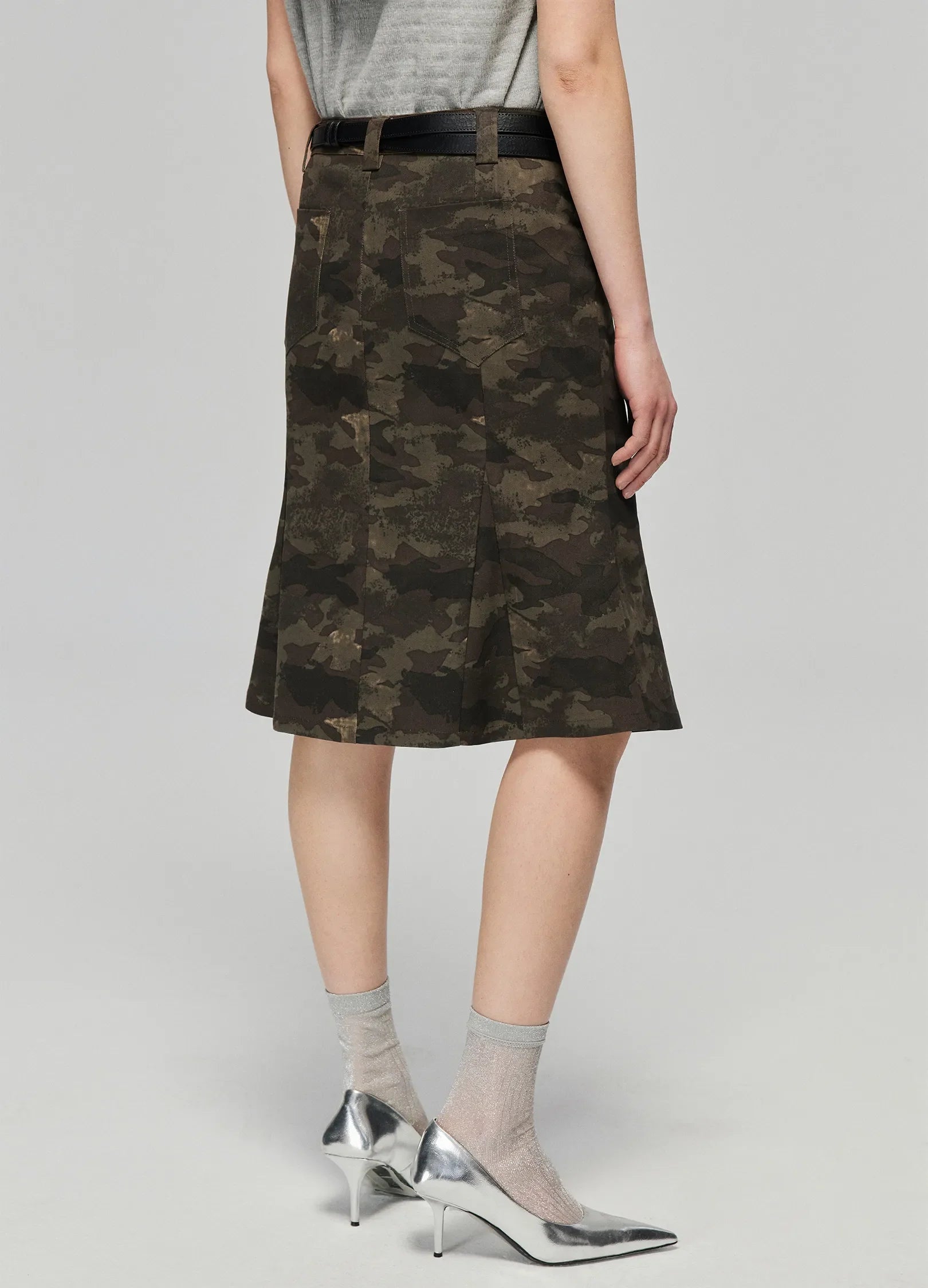 Jupe sirène à imprimé camouflage