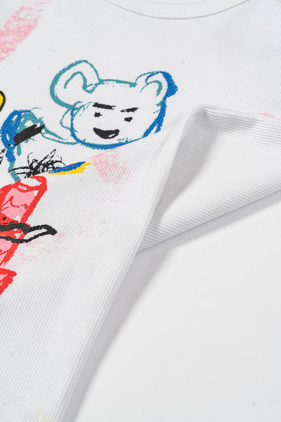 Cartoon Bear Print Tank Top