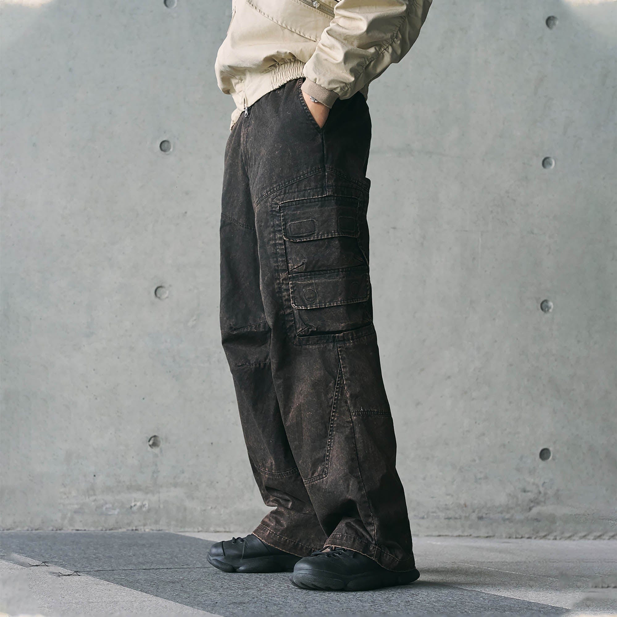 Black Canvas Cargo Pants