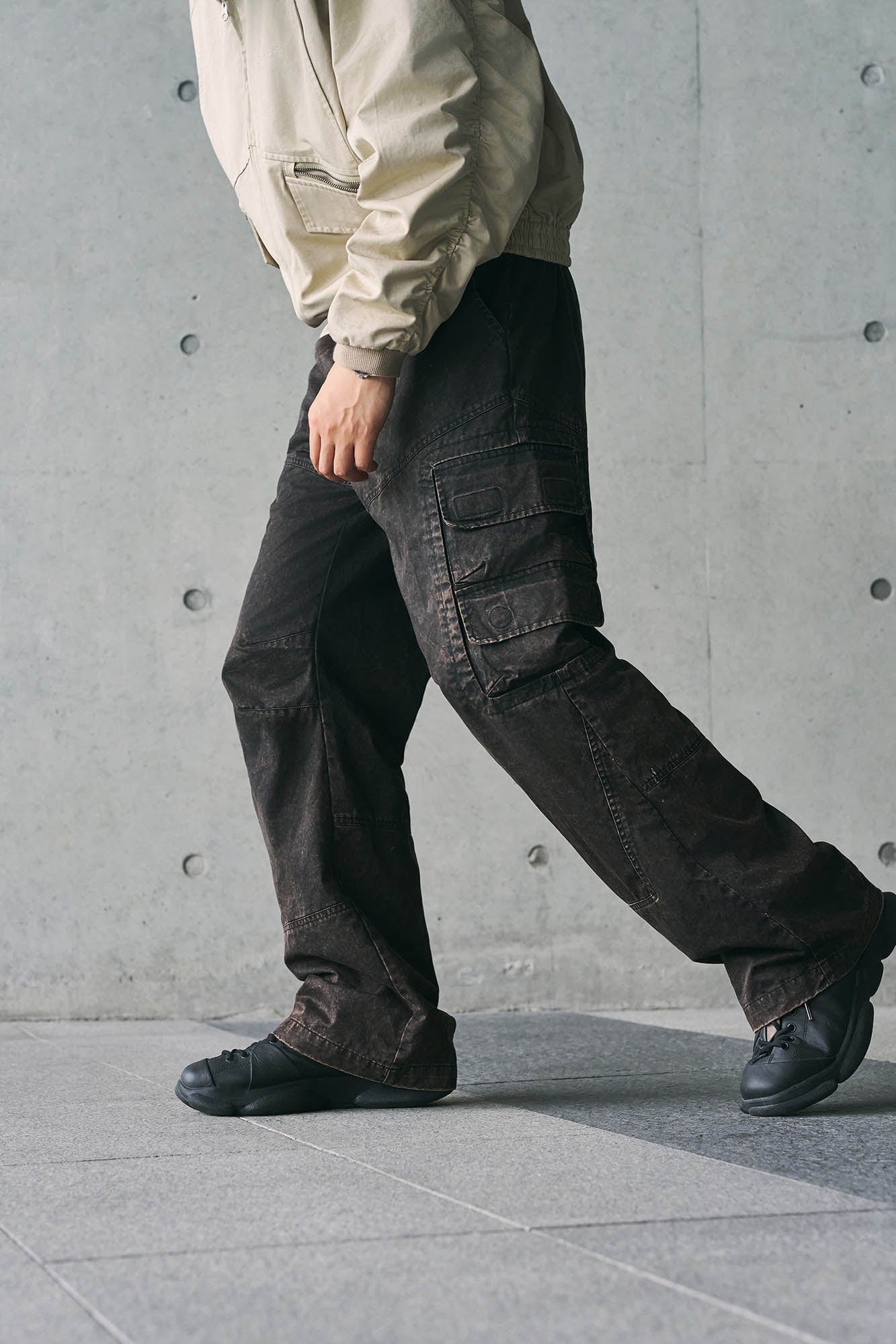 Black Canvas Cargo Pants