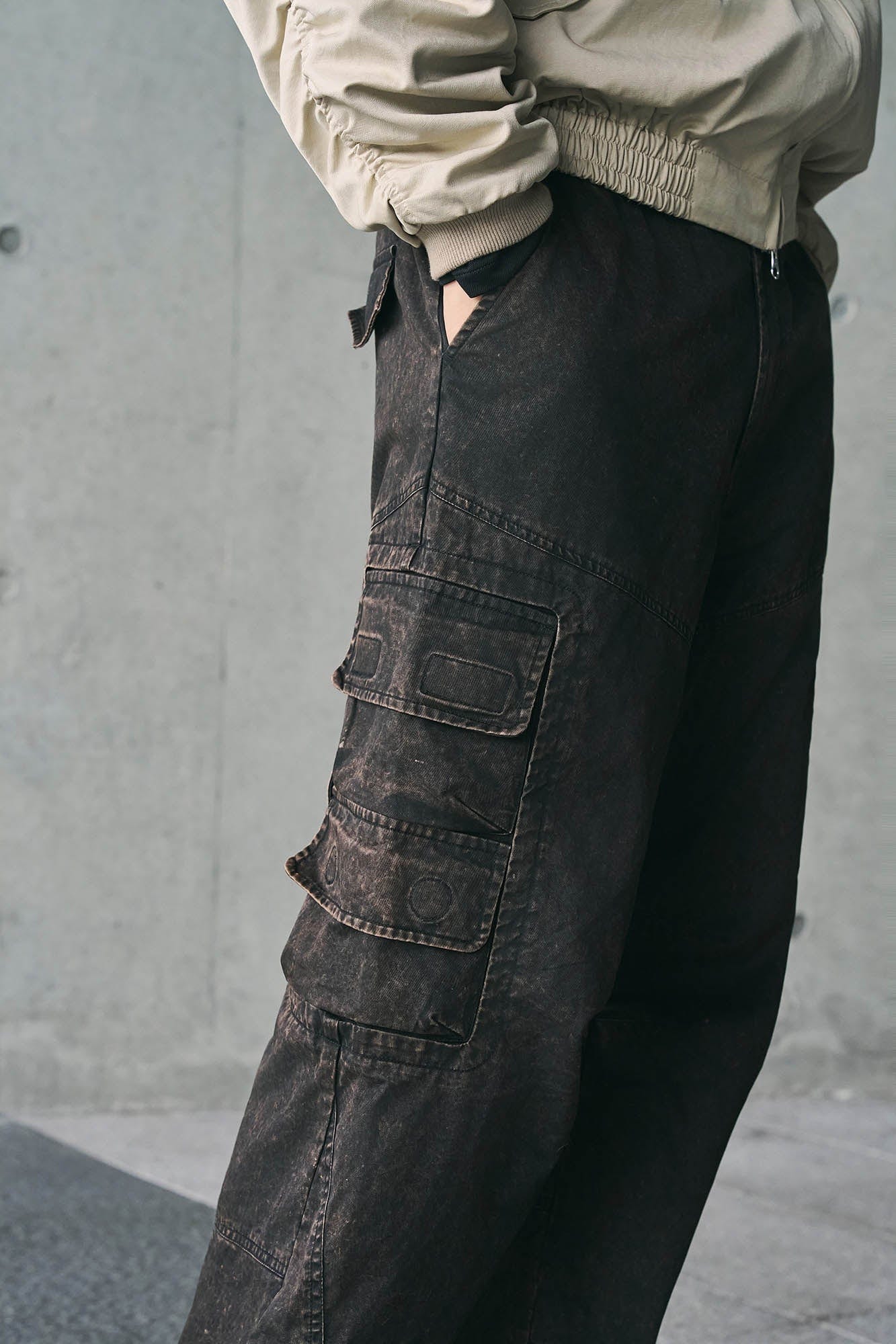 Black Canvas Cargo Pants