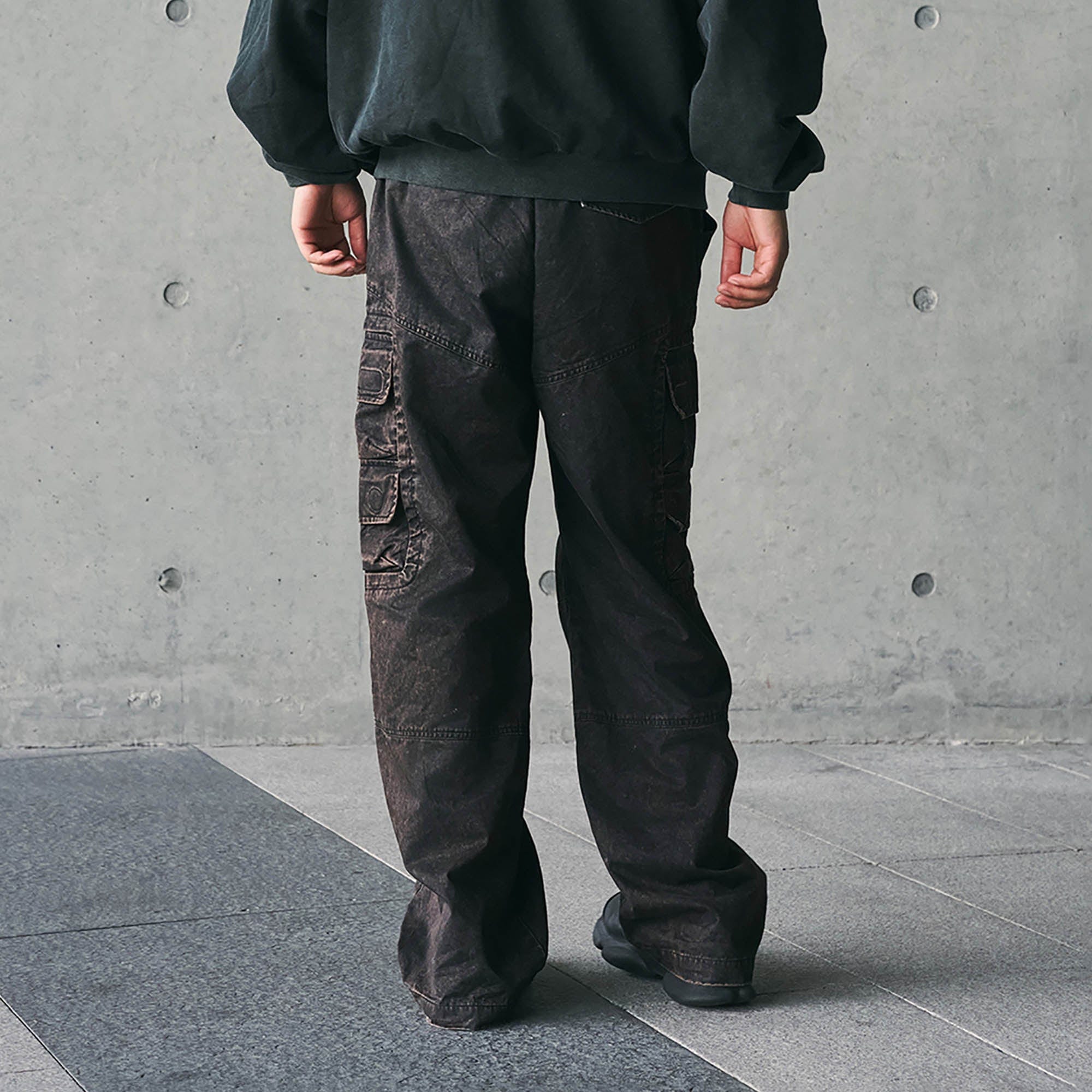 Black Canvas Cargo Pants