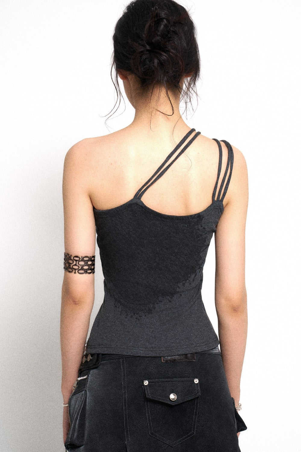One-Shoulder Gothic Tank Top