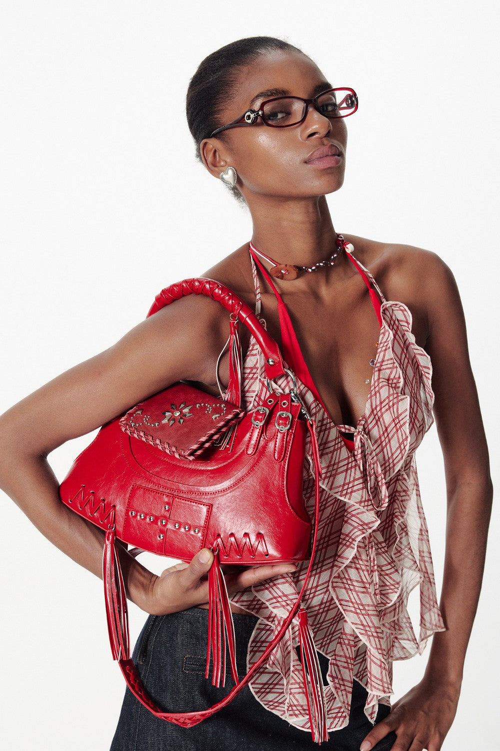 Embroidered Bohemian Fringe Bag