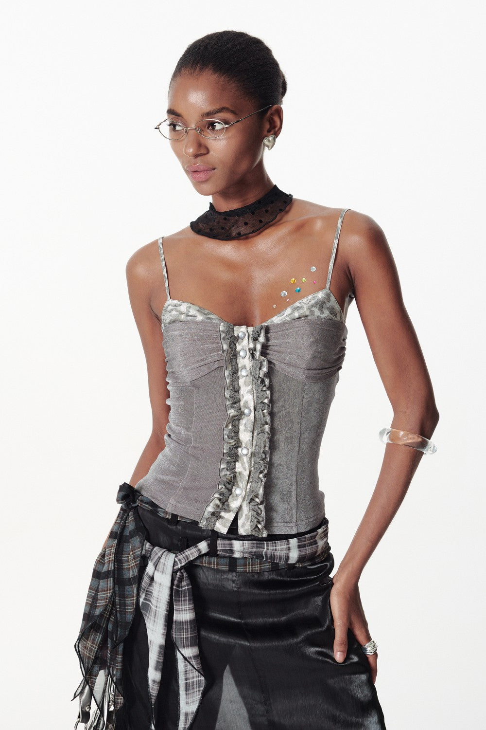 Ruched Corset Cami Top