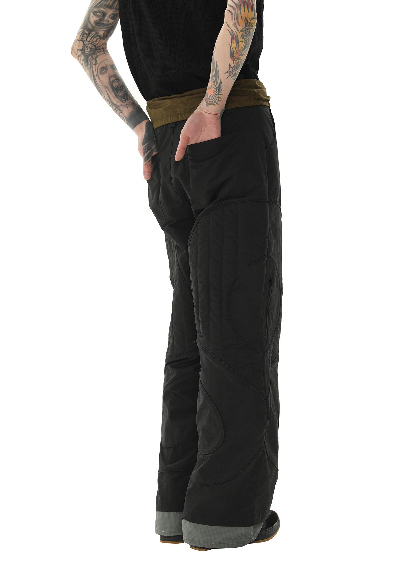 High-Waisted 3D Biker Trousers - chiclara