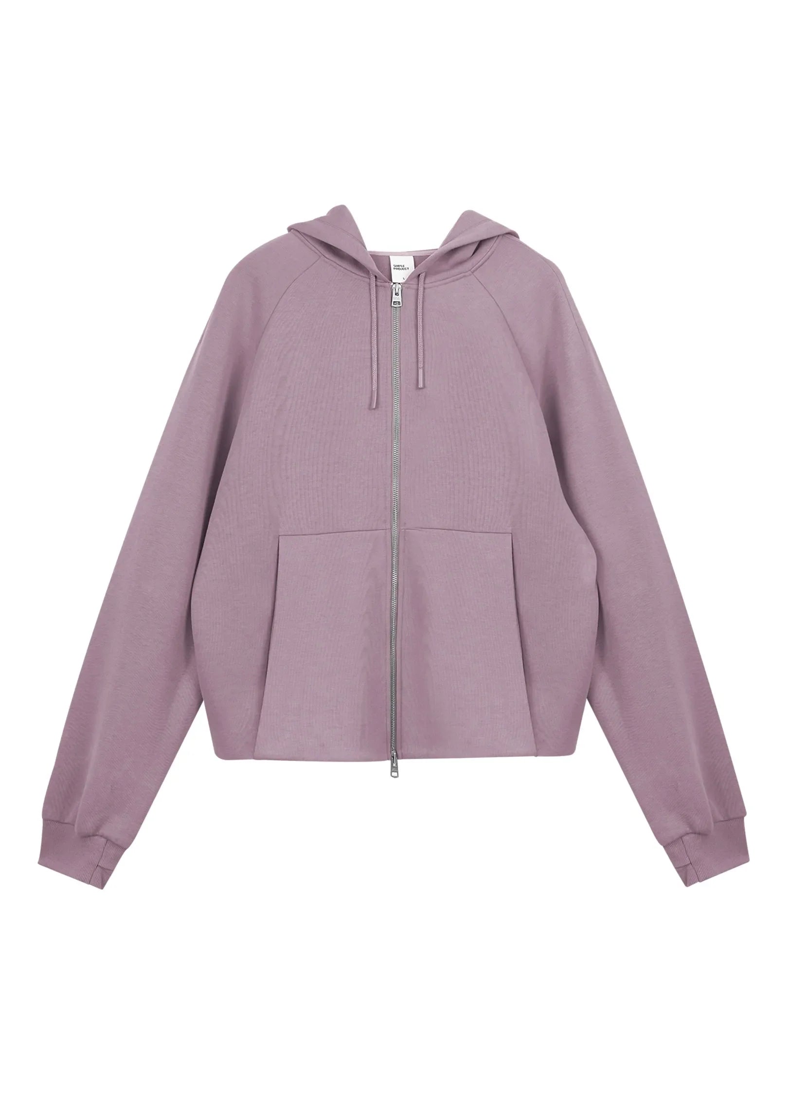 Embossed Zip-Up Hoodie