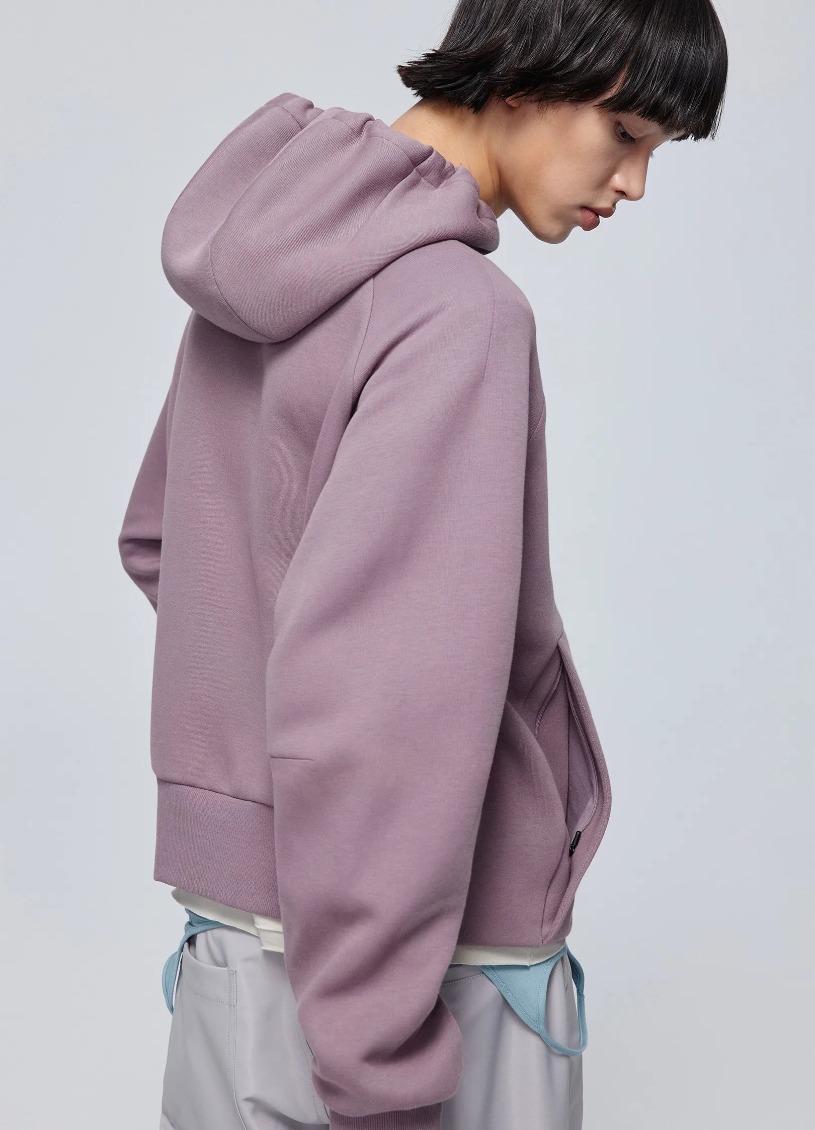 Embossed Zip-Up Hoodie