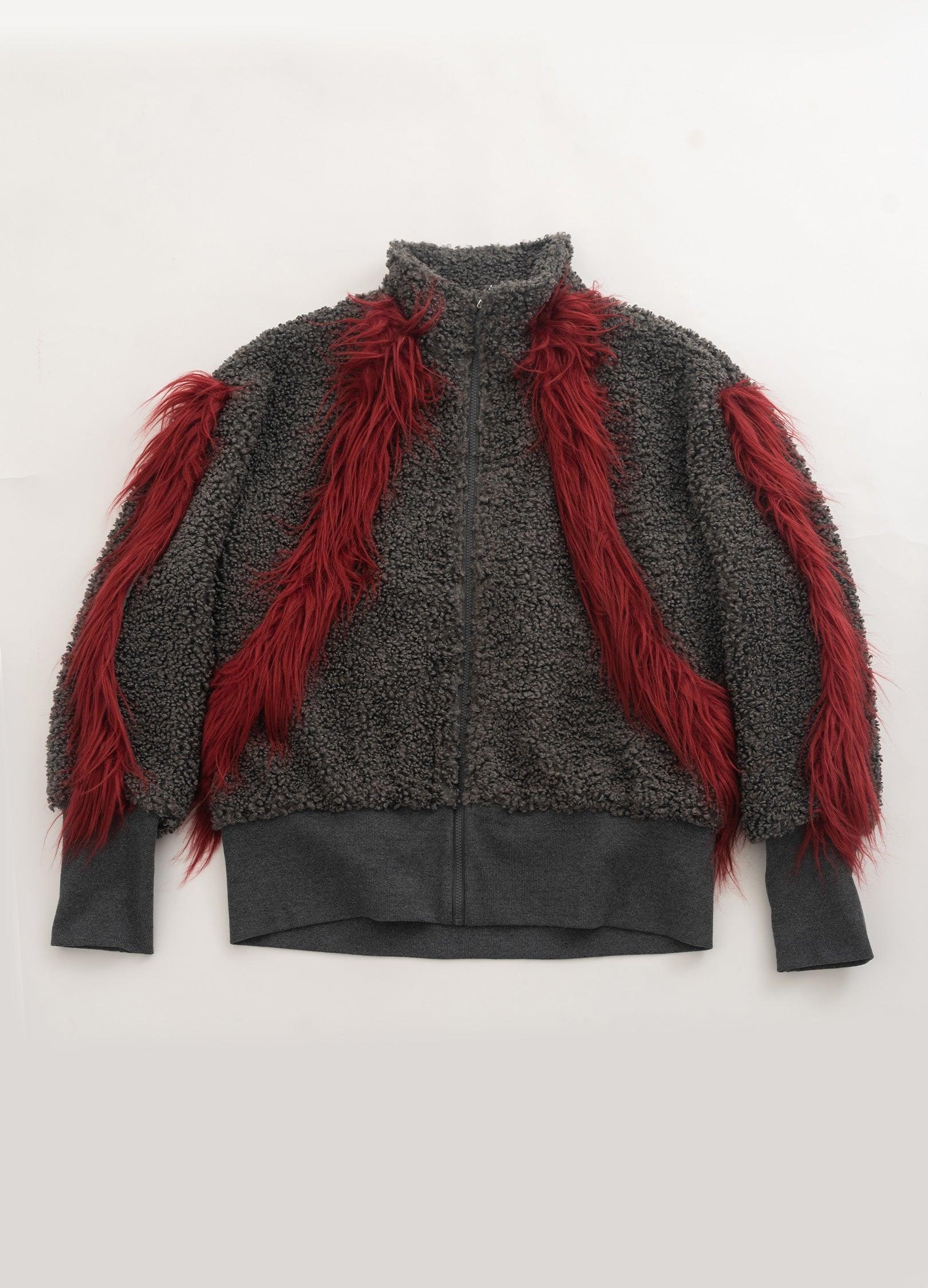 Y2K Harajuku Punk Faux Fur Jacket - chiclara