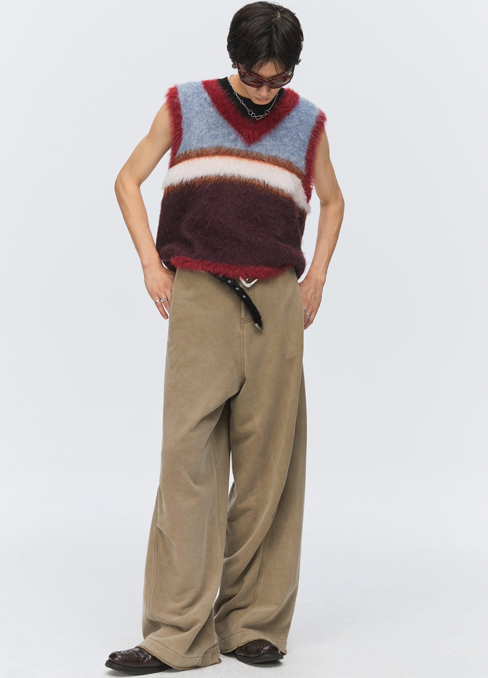 Versatile Fuzz Knit Sweater Vest - chiclara