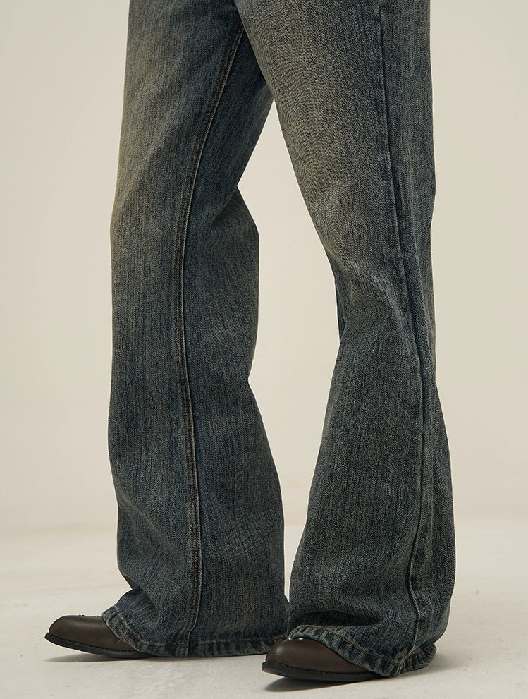 Vintage Vibe Flared Denim Jeans - chiclara