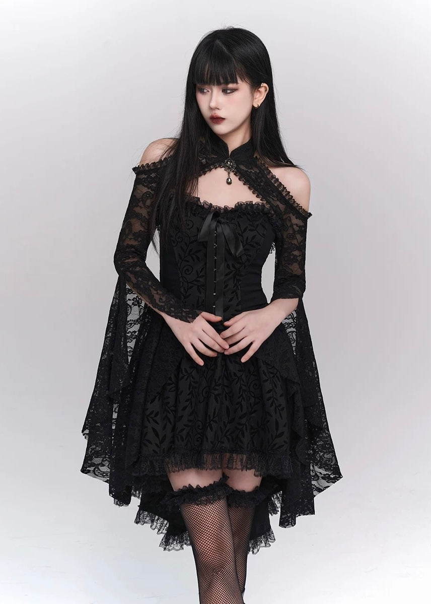 Dark Victorian Lace Dress