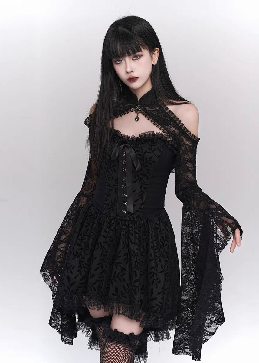 Dark Victorian Lace Dress