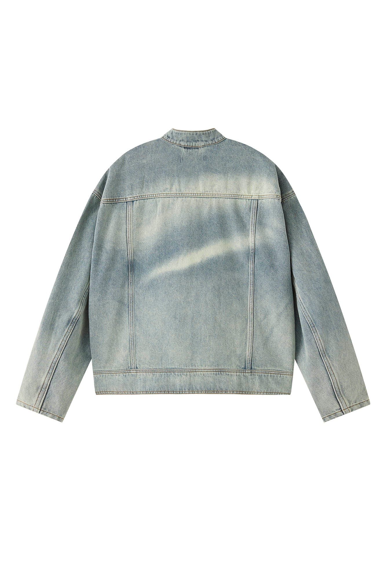 Light Wash Denim Racing Jacket