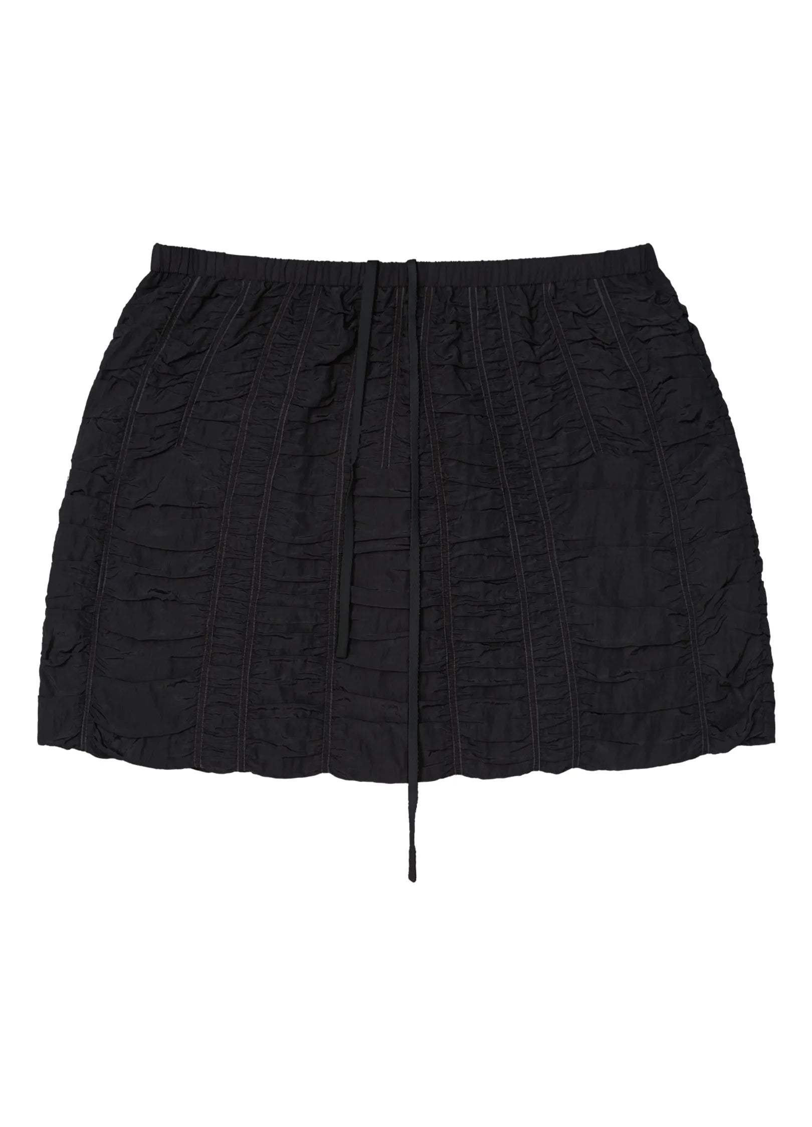 Ruched Mini Drawstring Skirt