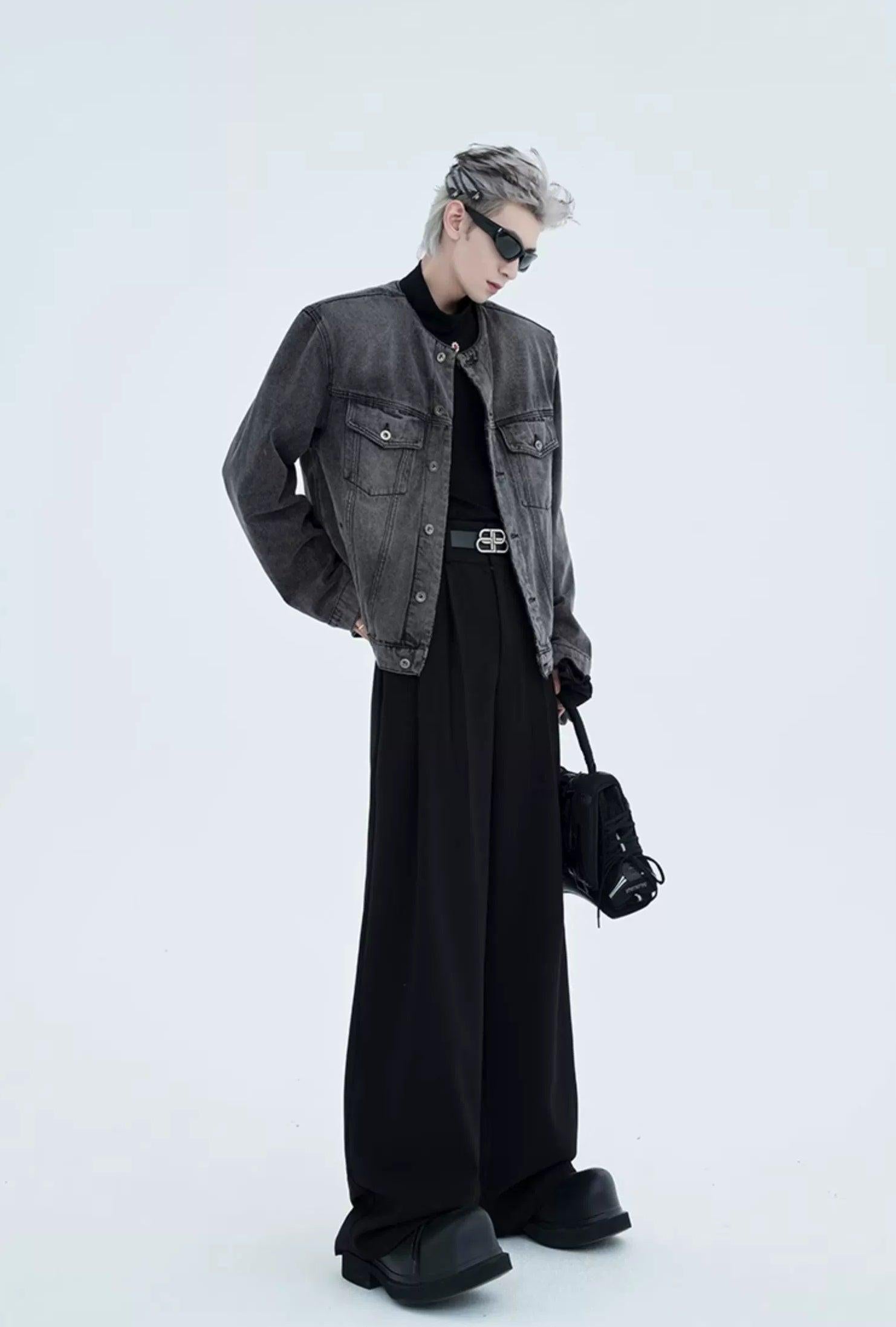 High-waist Wide Leg Tech Trousers