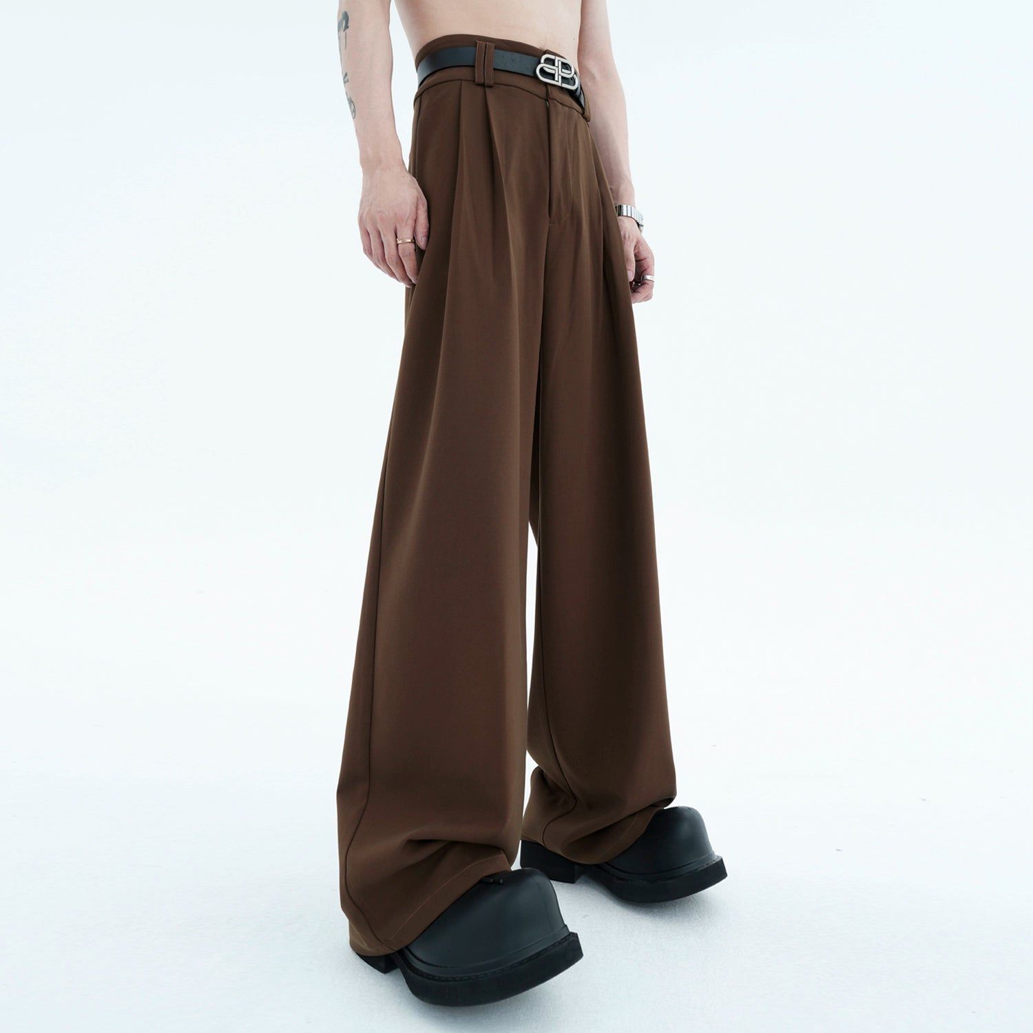 High-waist Wide Leg Tech Trousers