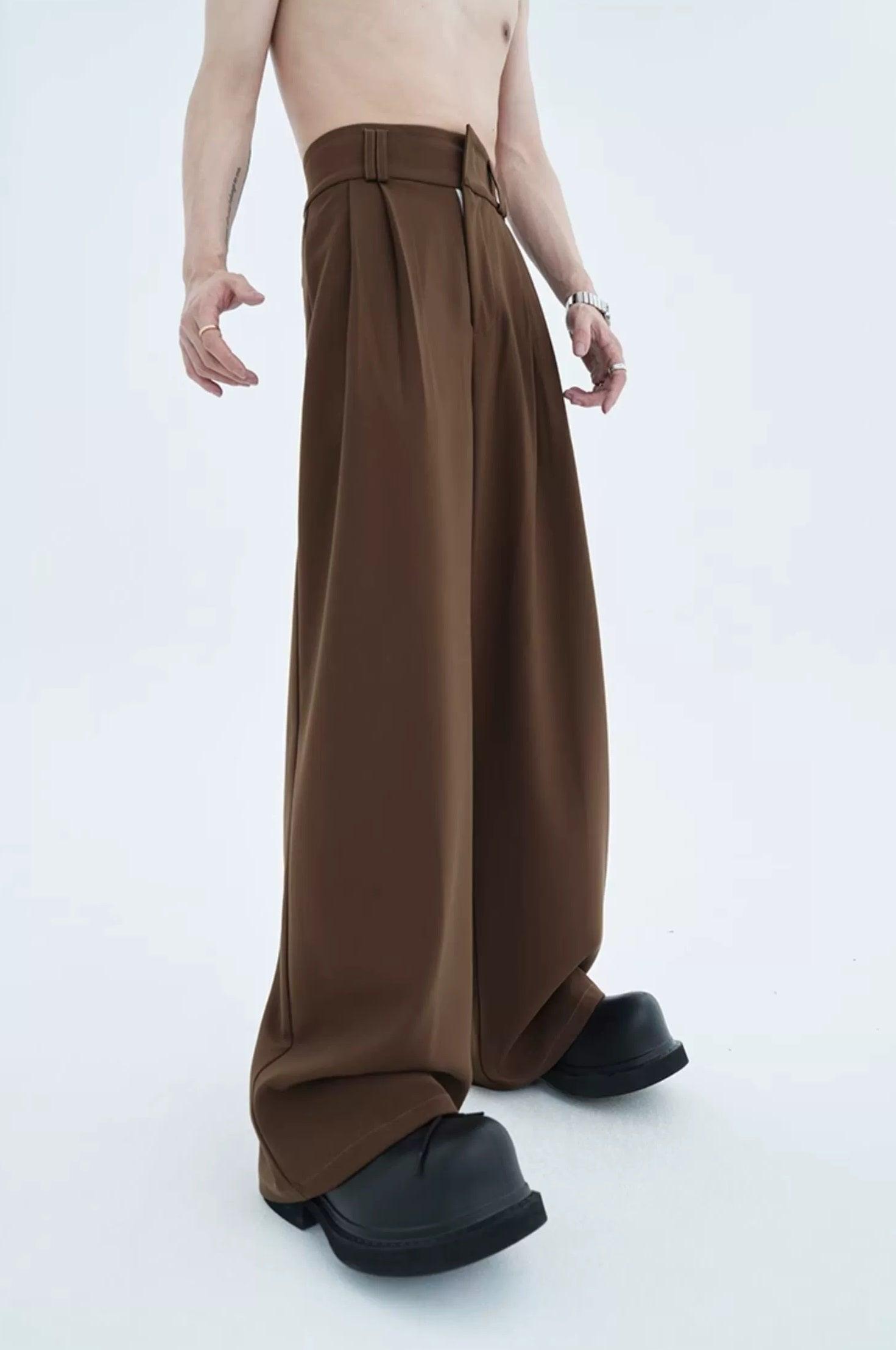 High-waist Wide Leg Tech Trousers