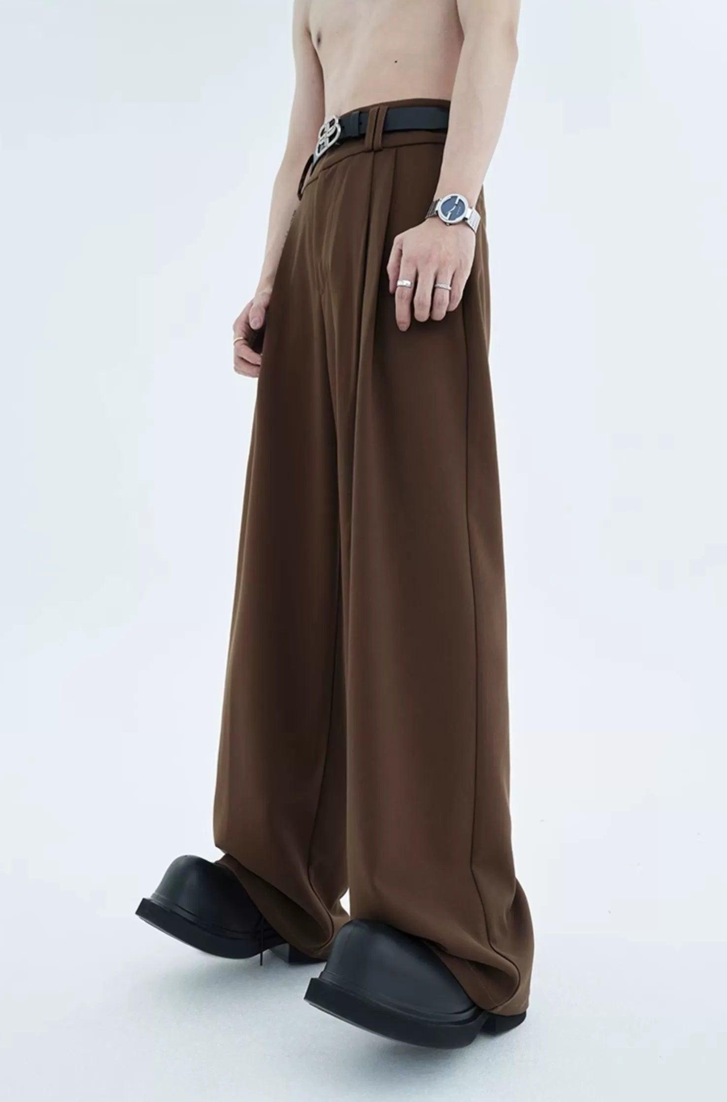High-waist Wide Leg Tech Trousers