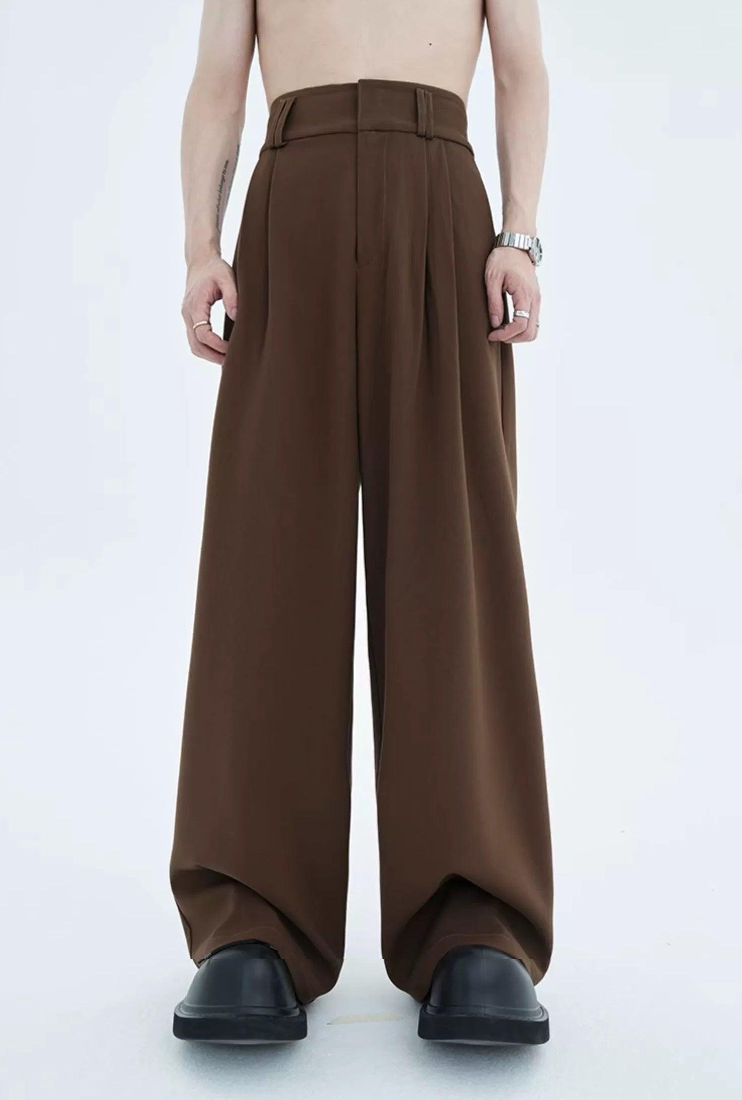 High-waist Wide Leg Tech Trousers