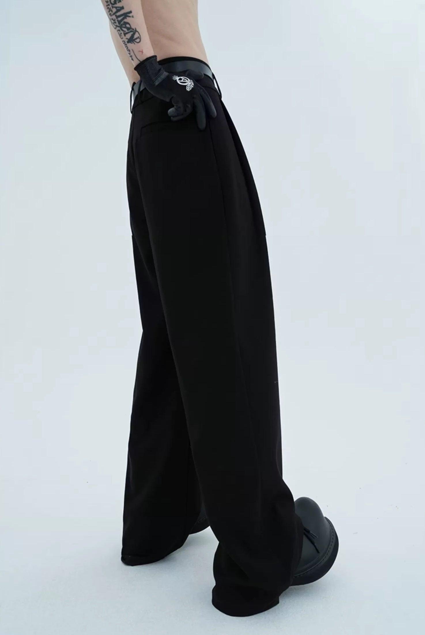 High-waist Wide Leg Tech Trousers