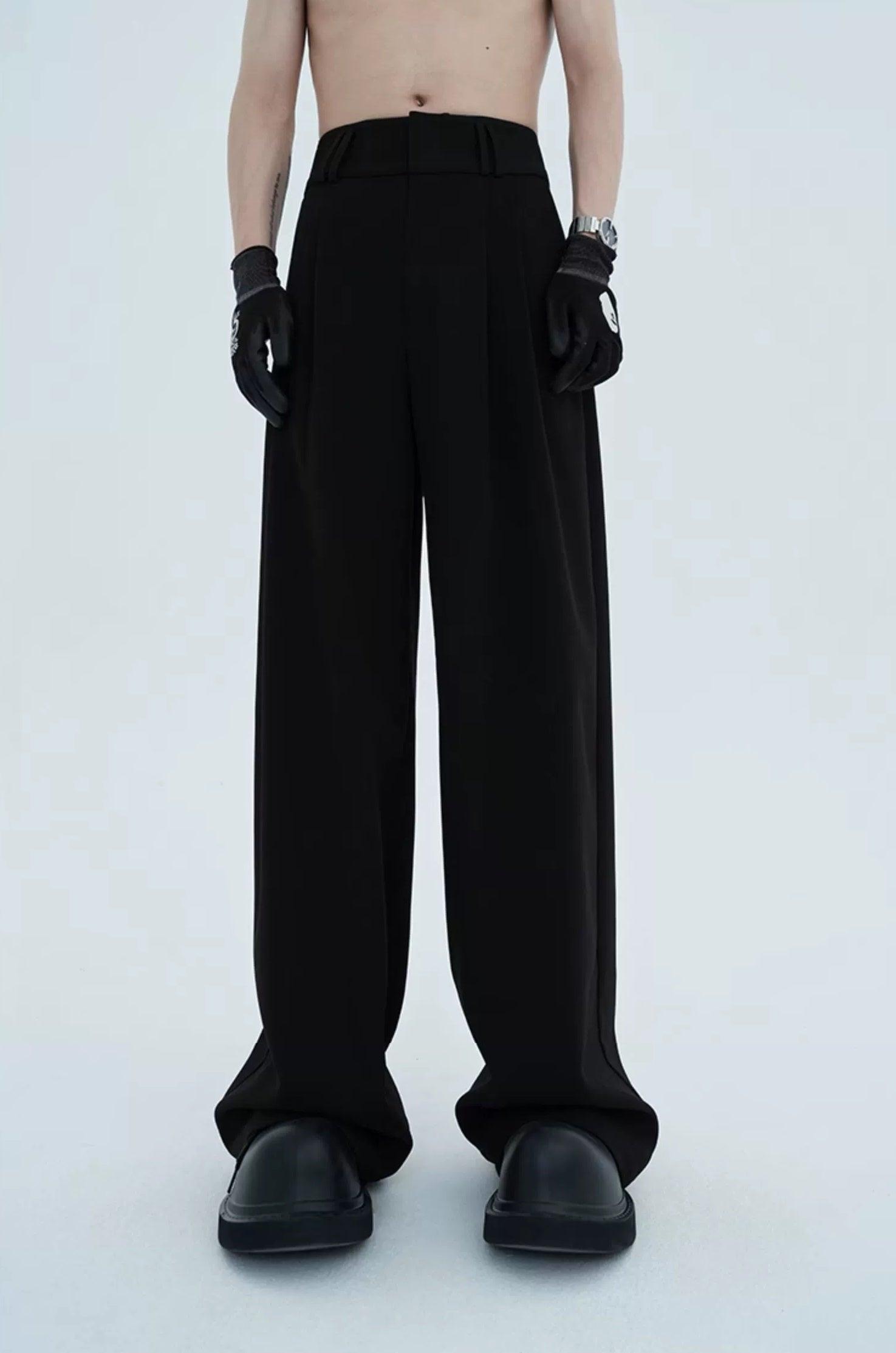 High-waist Wide Leg Tech Trousers