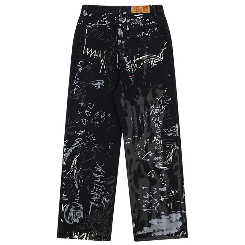 Graffiti Art Wide-Leg Jeans