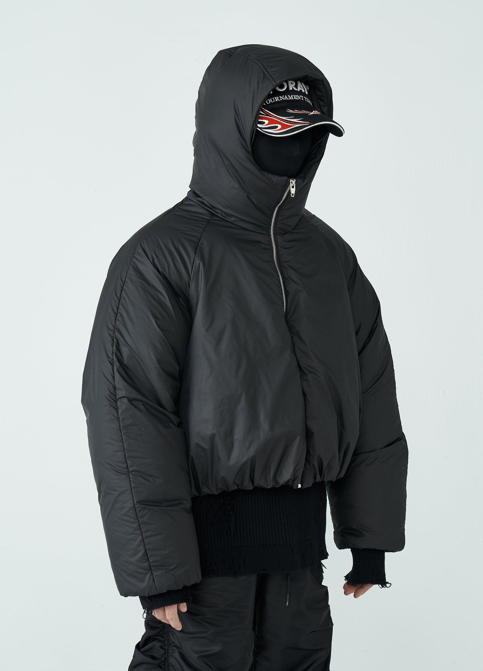 Oversized Unisex Hooded Down Jacket by FRKM SCDF - chiclara