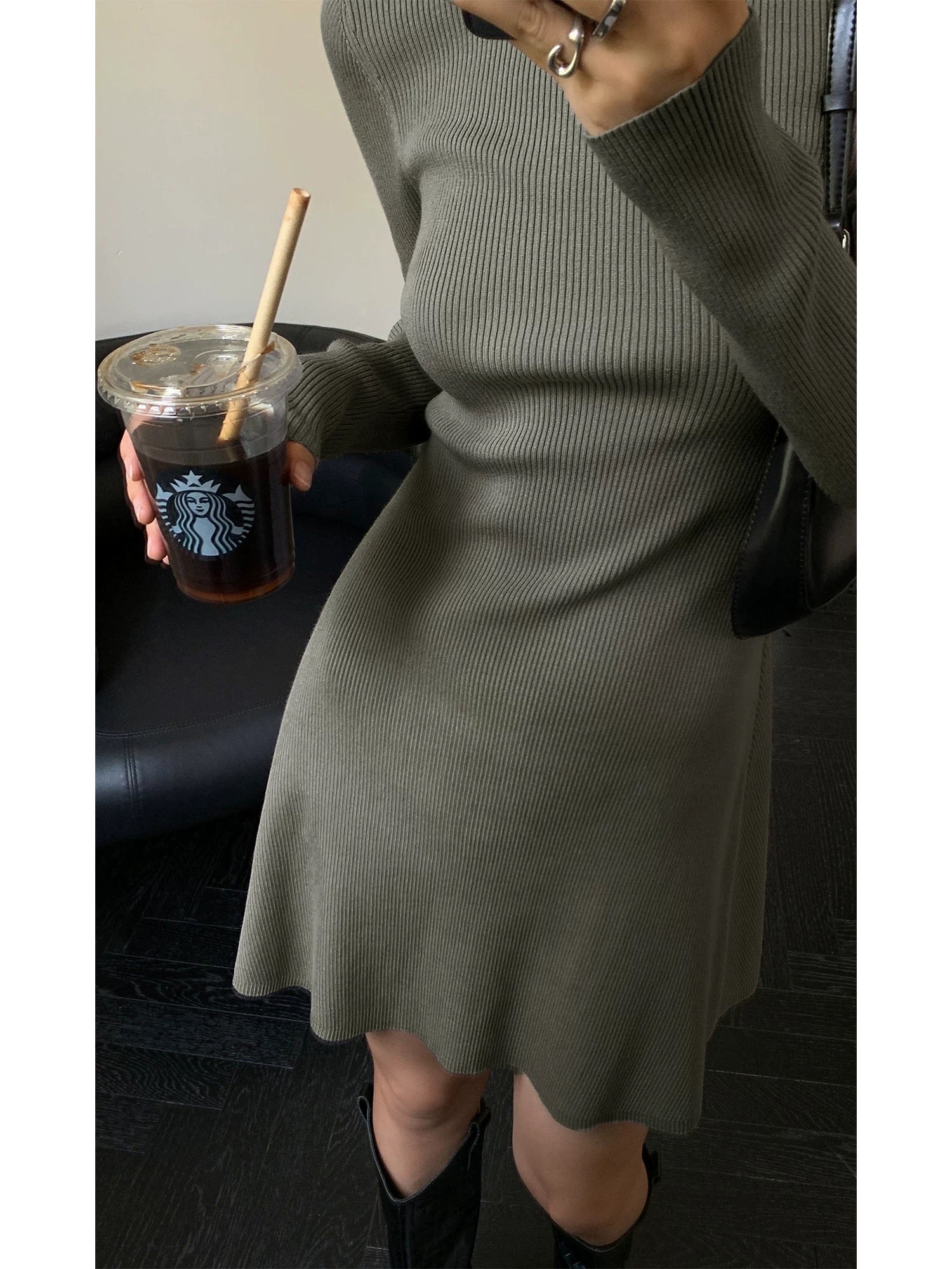Rollkragenpulloverkleid