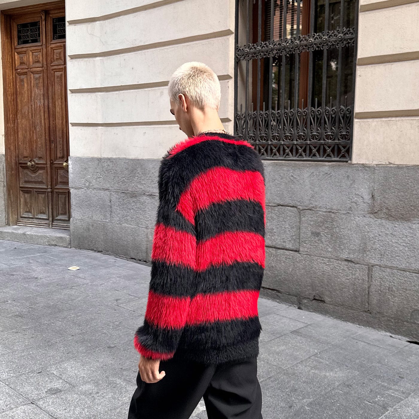 Striped Fuzzy Sweater