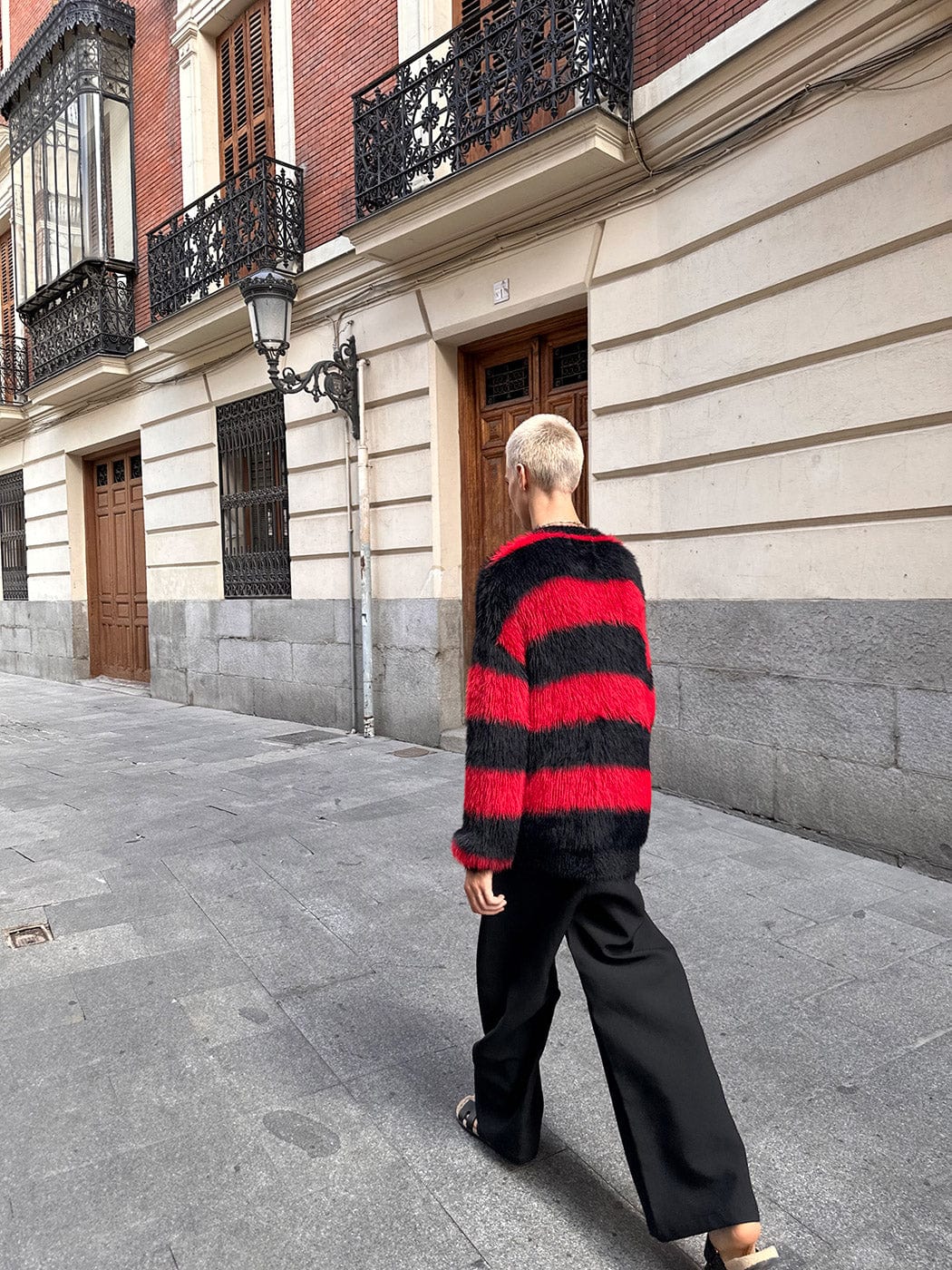 Striped Fuzzy Sweater