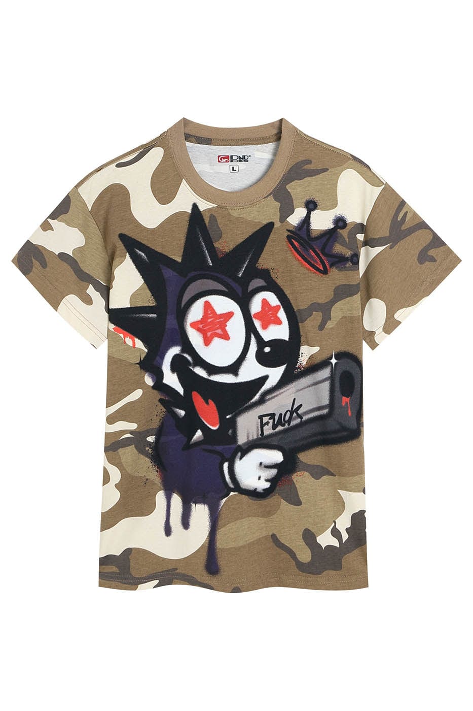 Camo Cartoon Graphic Tee