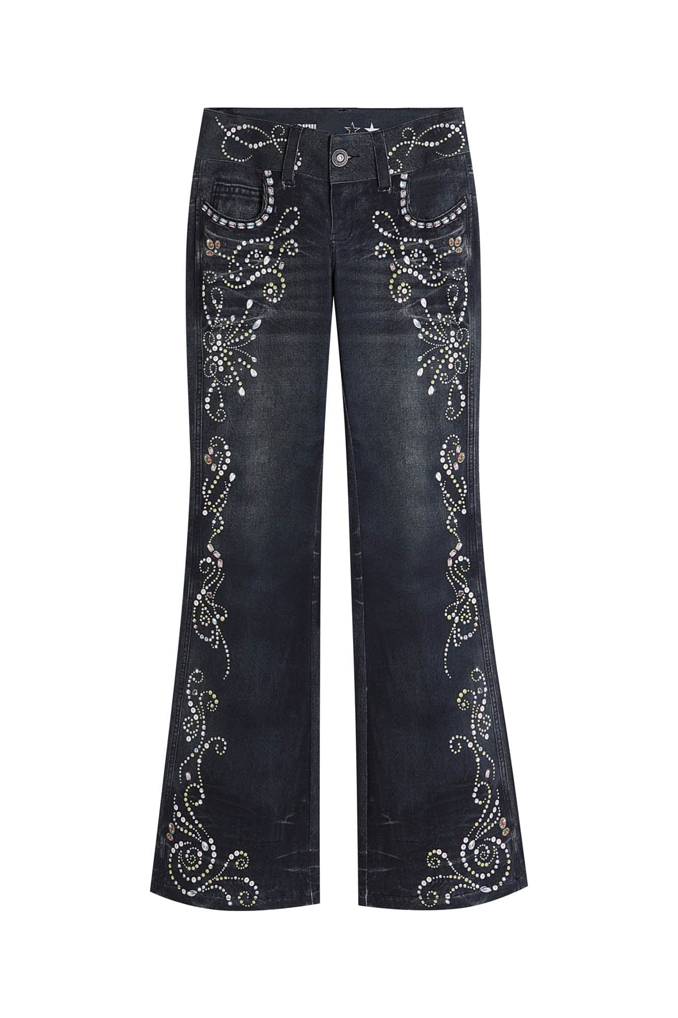 Rhinestone Flare Jeans