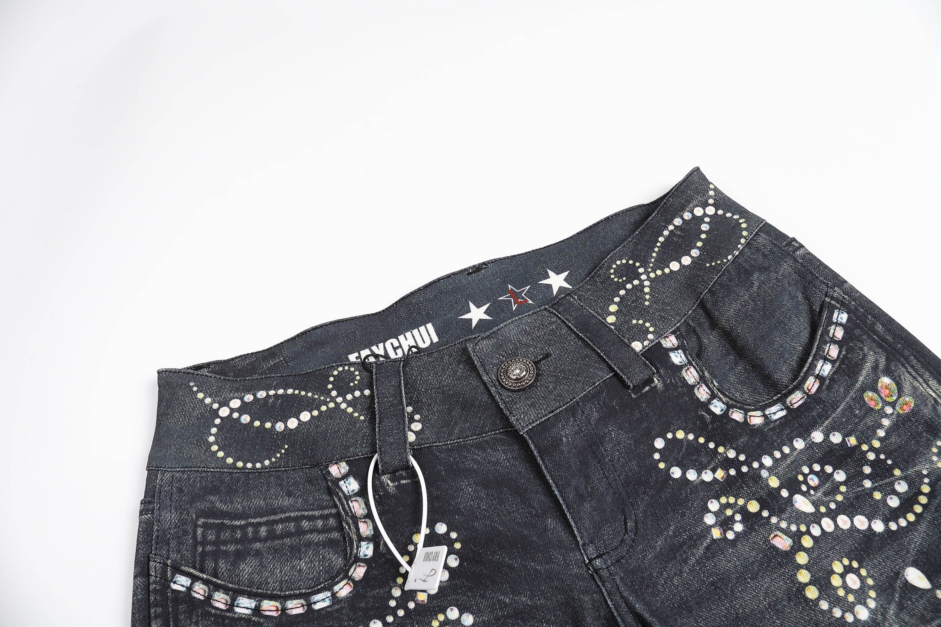 Rhinestone Flare Jeans