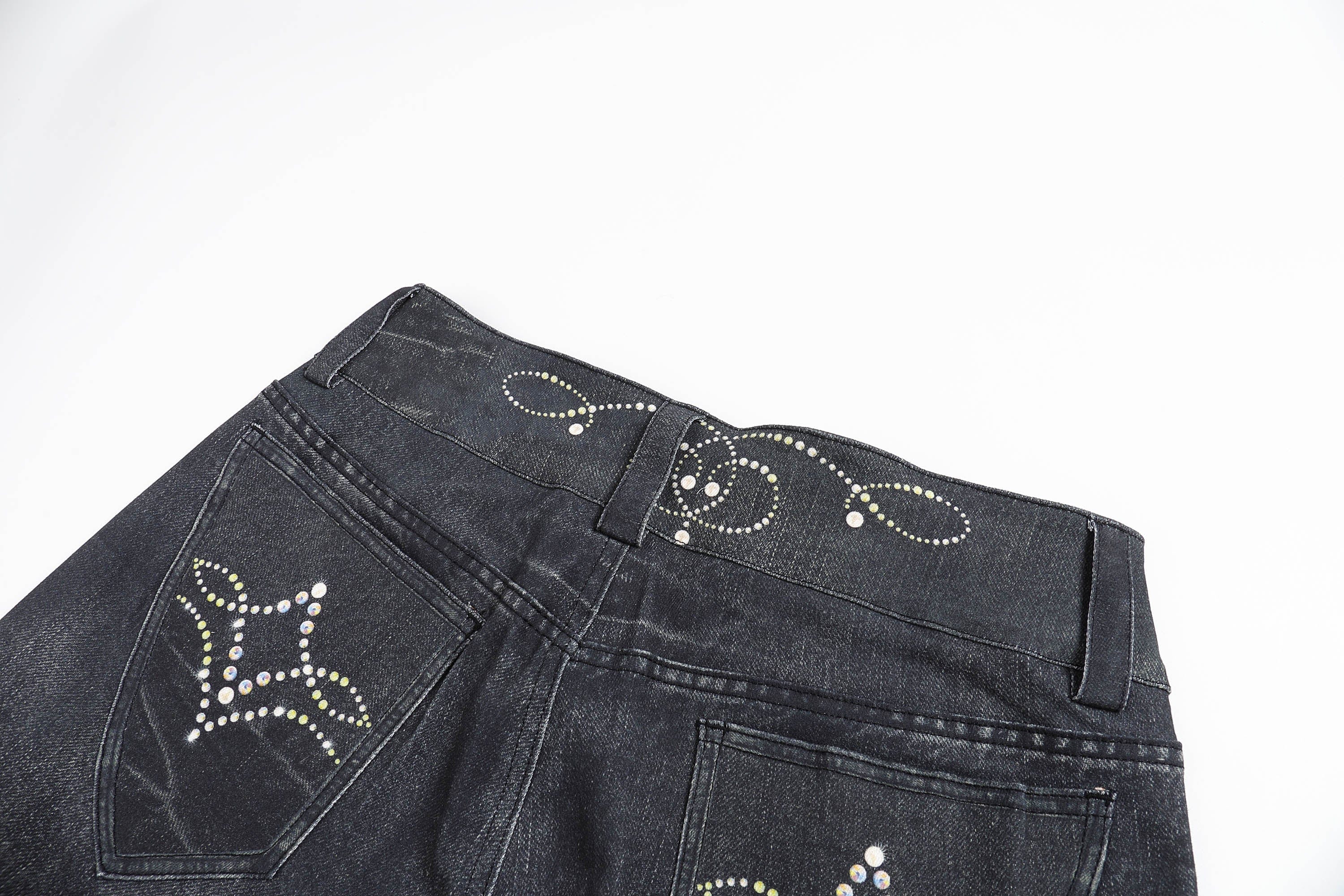 Rhinestone Flare Jeans