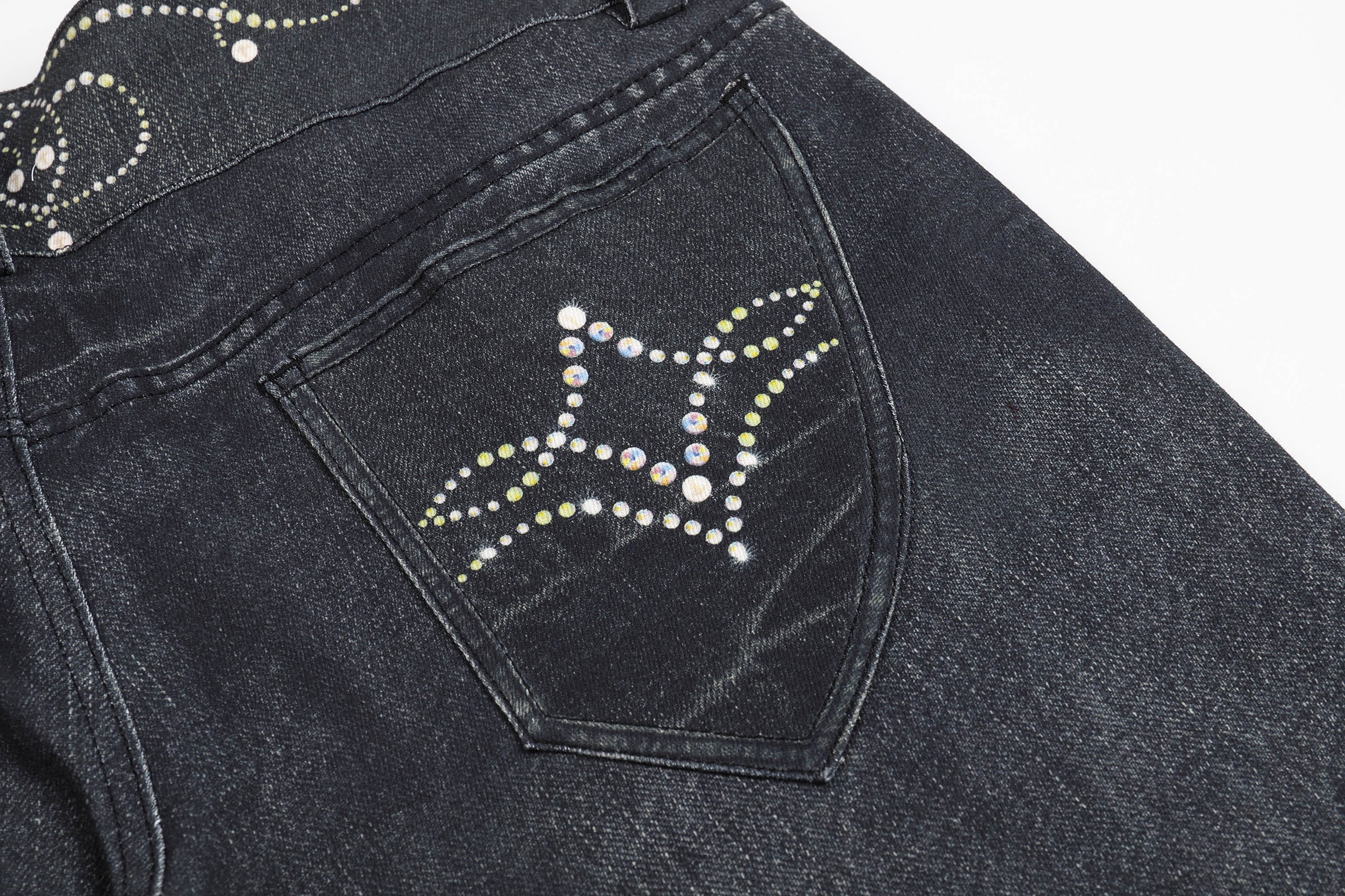 Rhinestone Flare Jeans