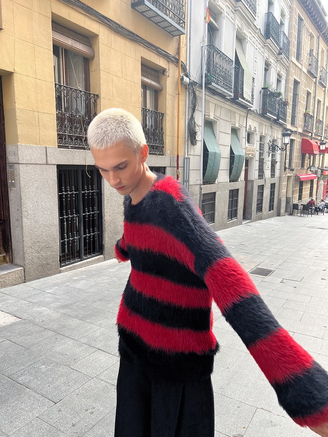 Striped Fuzzy Sweater