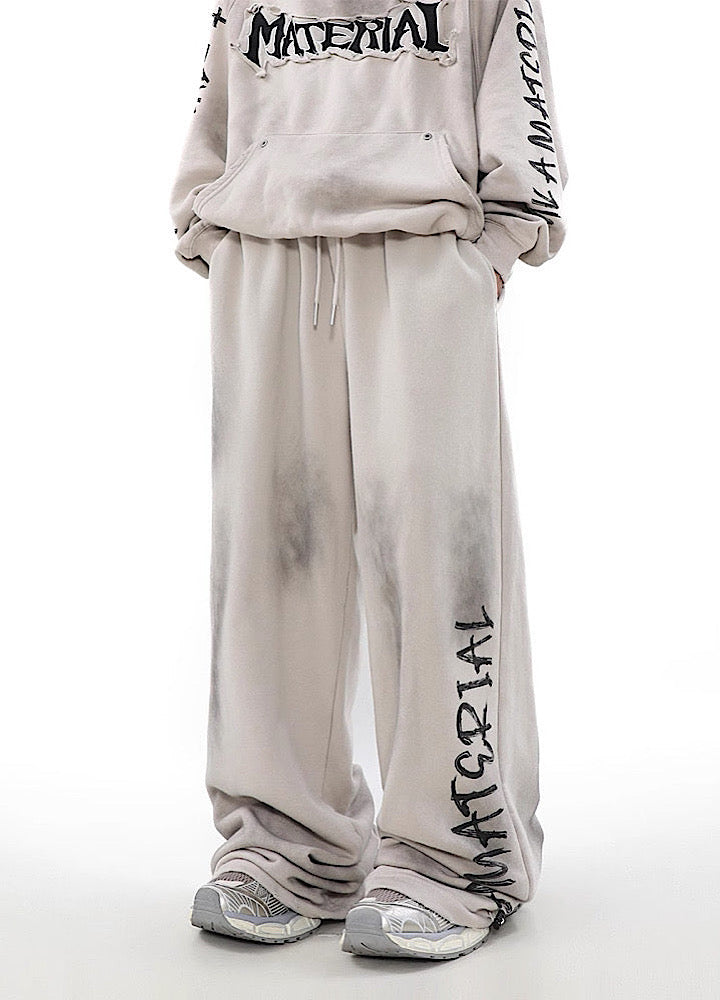 Urban Rebel Graffiti Wide Leg Sweatpants - chiclara