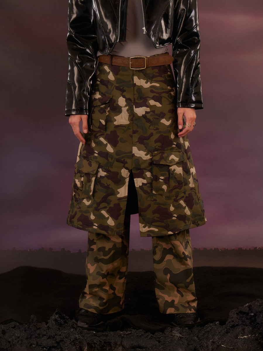 Camo Skirt Overlay Pants - Main Image