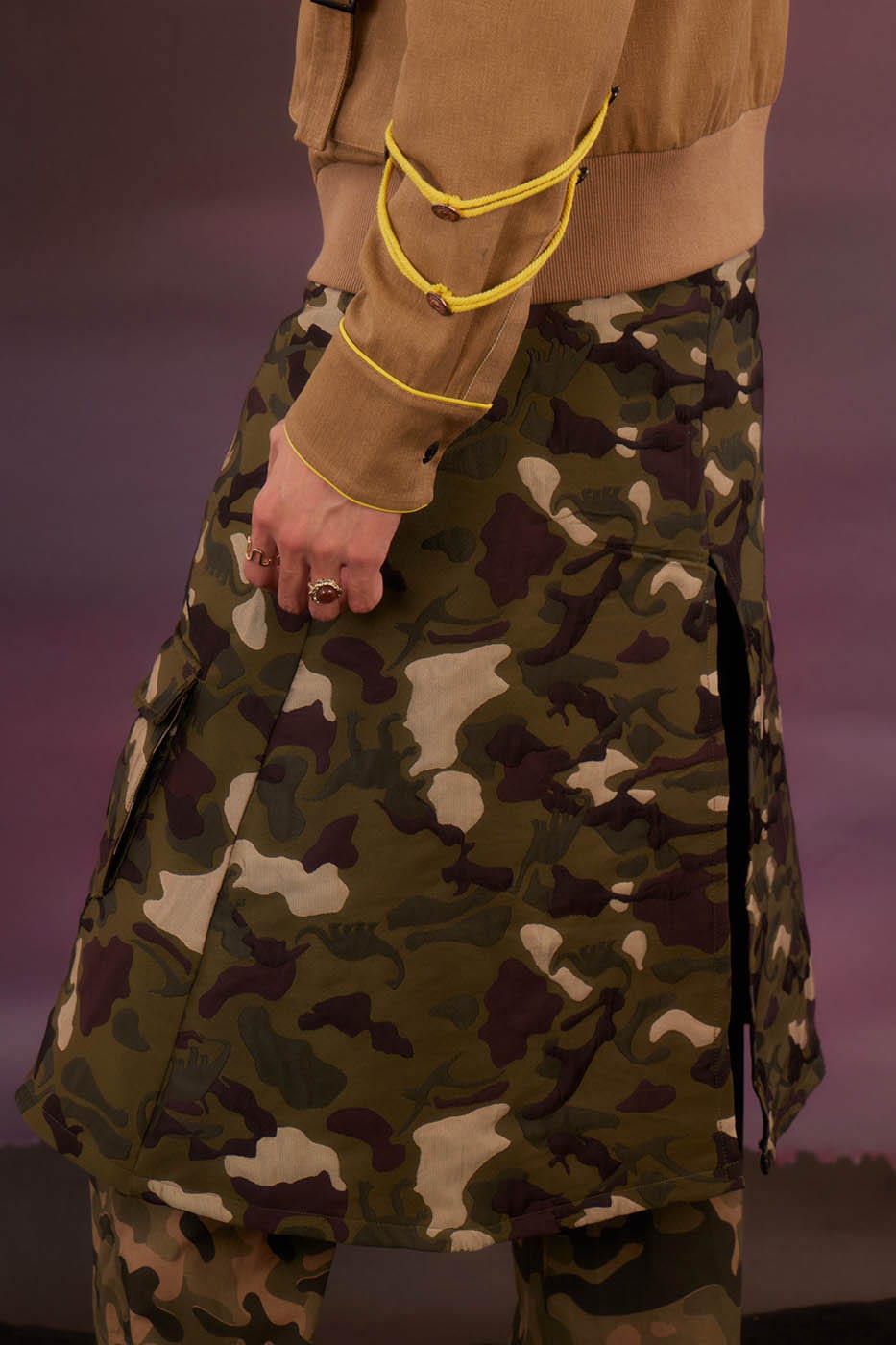 Camo Skirt Overlay Pants