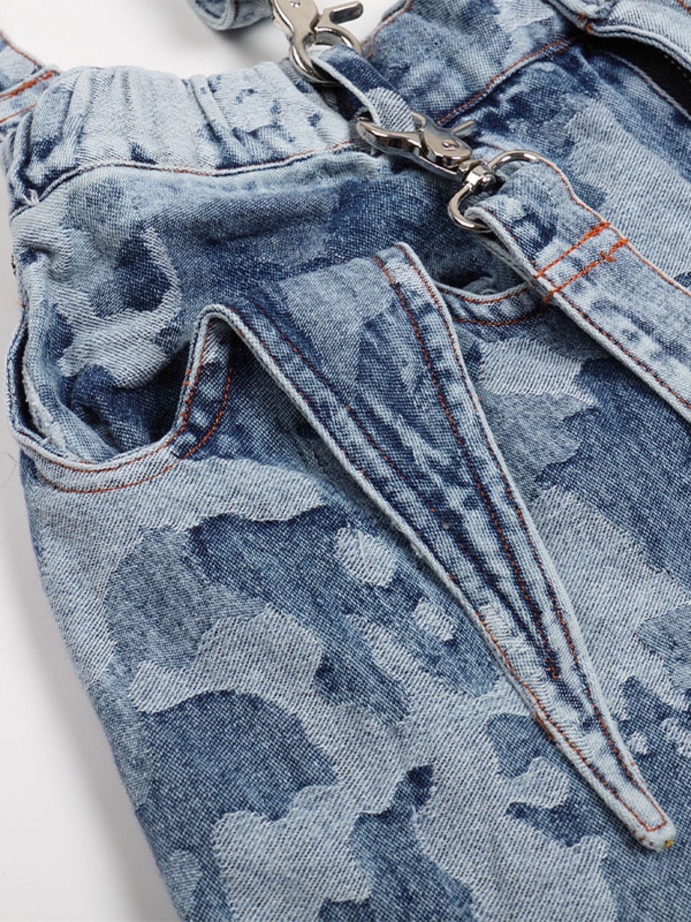 Snow Camo Strap Jeans