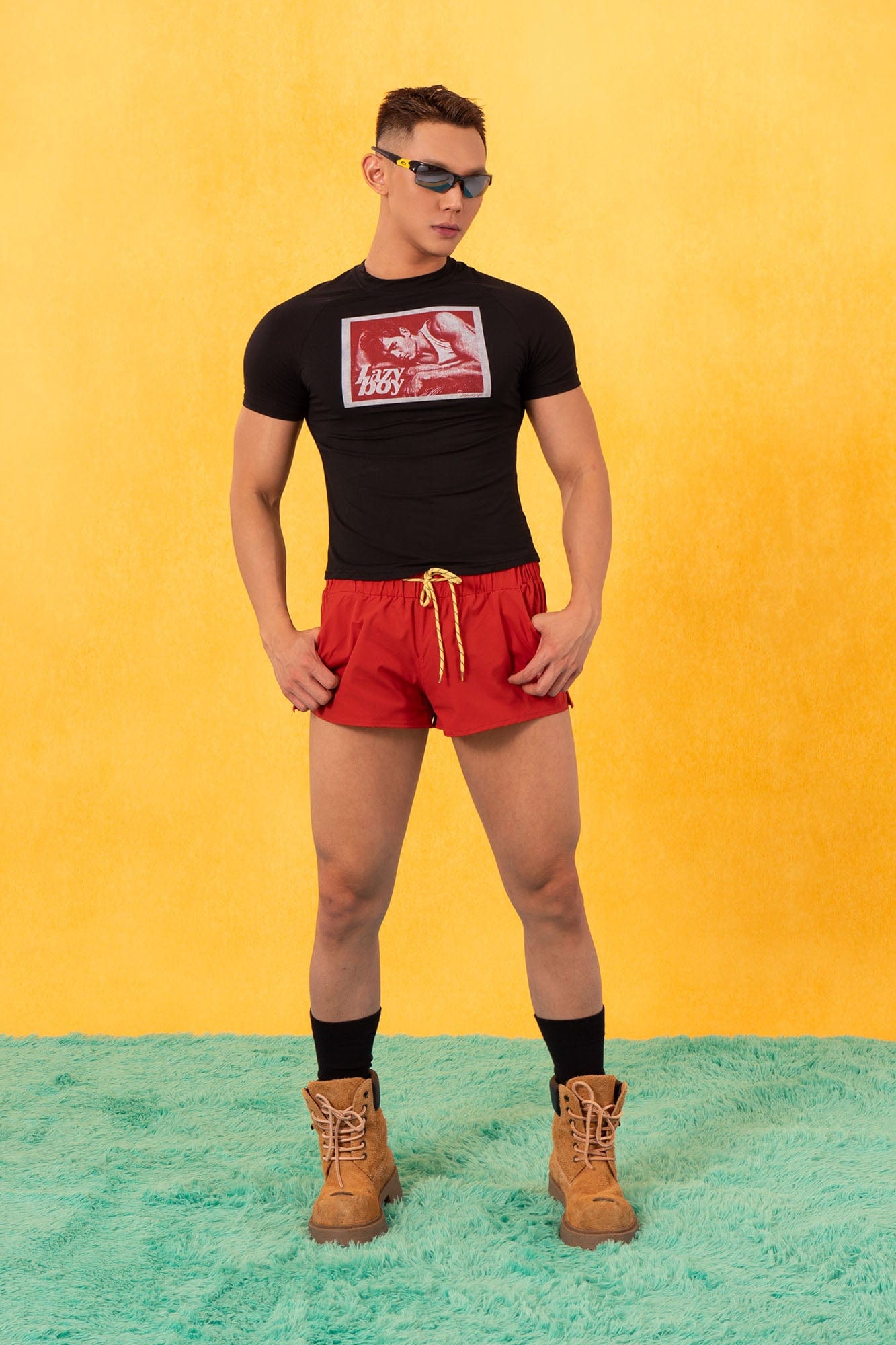 Lazy Boy Graphic Fitted Tee