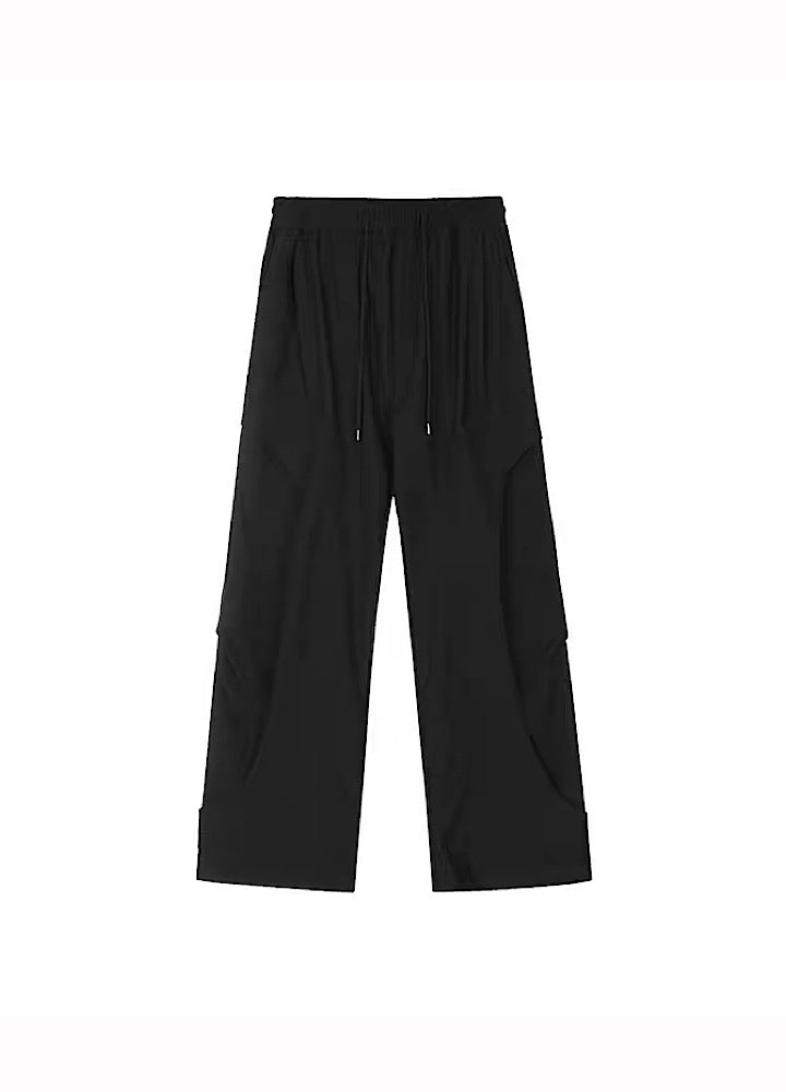 Panel Wide-Leg Utility Pants - chiclara