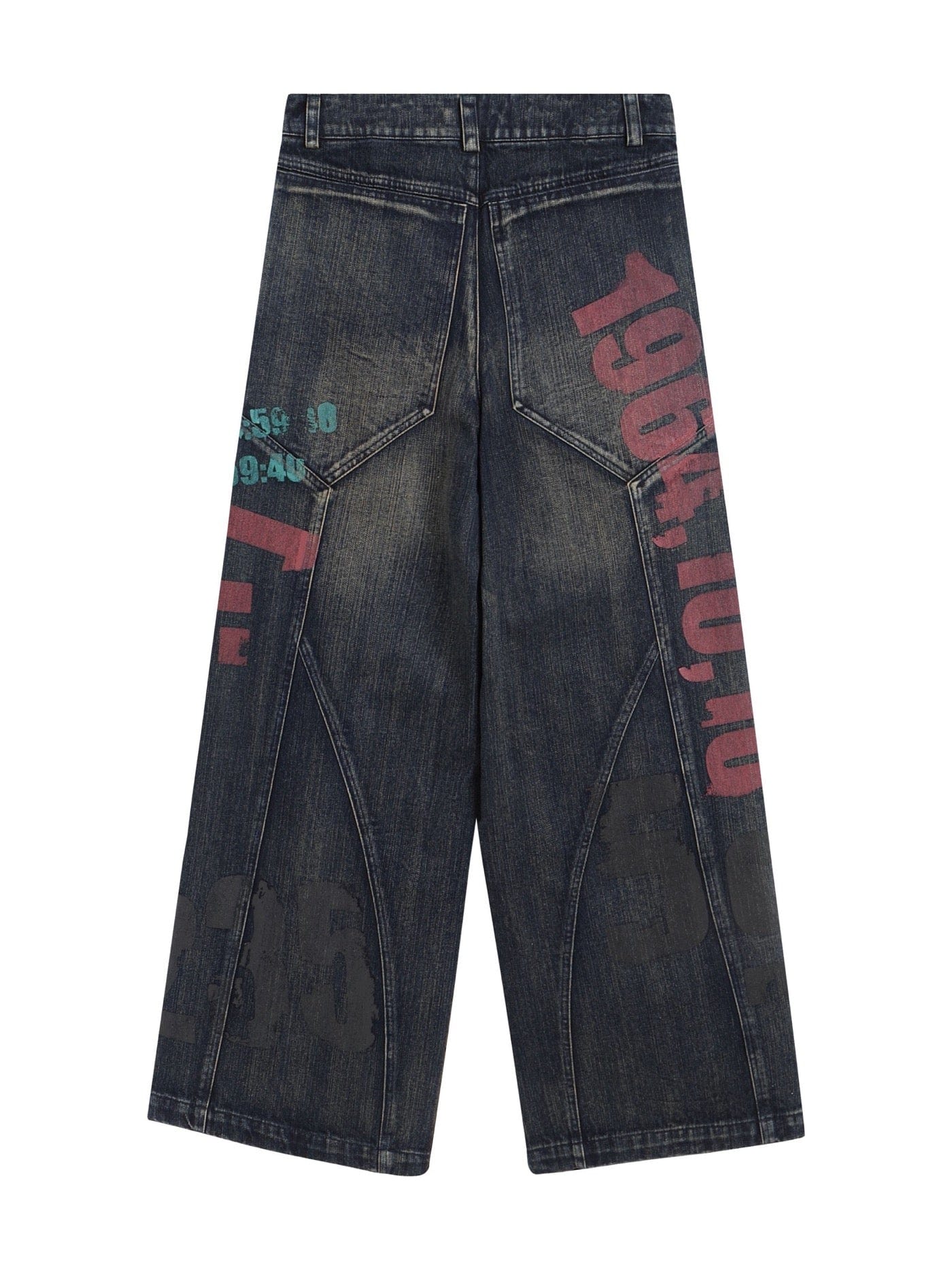 Graffiti Wide Leg Jeans