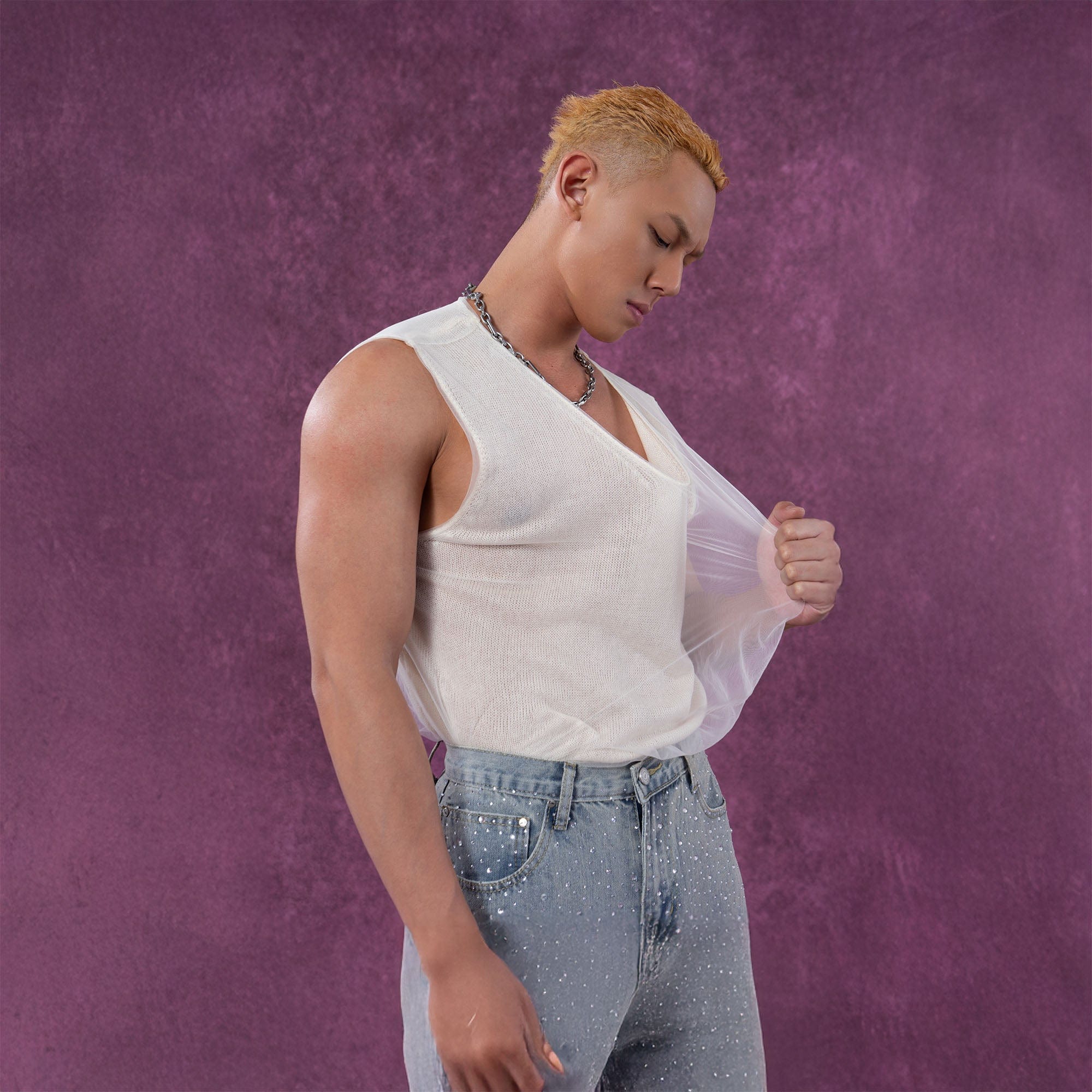 Sheer Layered Sleeveless Top